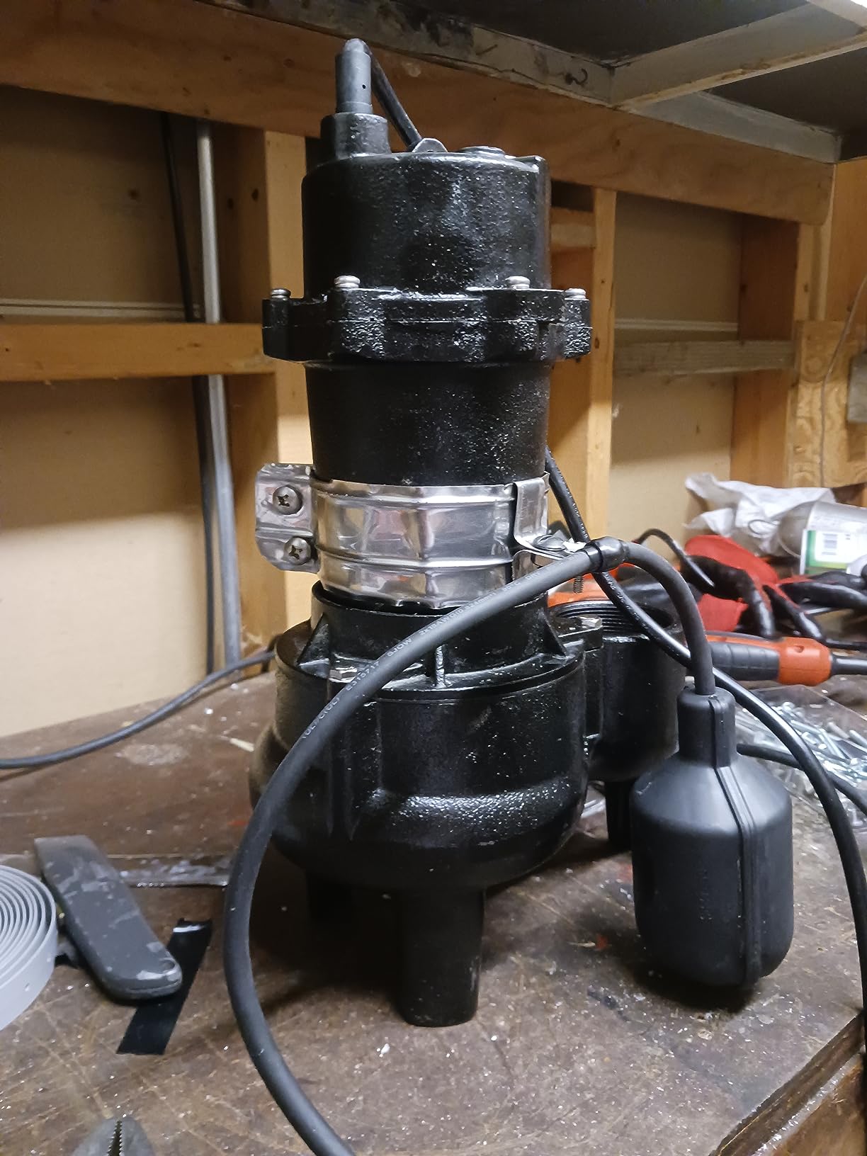 WAYNE RPP50-1/2 HP Cast Iron Sewage Pump with Piggy Back Tether Float Switch - Up to 6,200 Gallons Per Hour - Heavy Duty Sewage and Effluent Pump customer photo 1