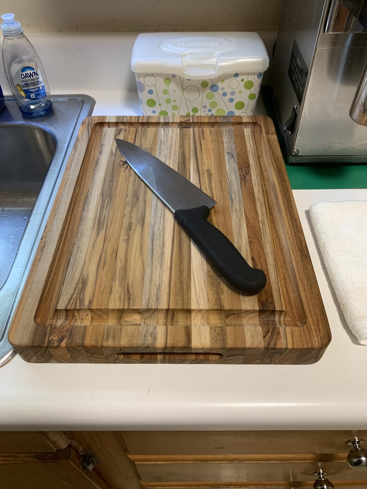 Teakhaus Edge-Grain Teak Wood Carving Board with Juice Groove, Extra Large customer photo 2