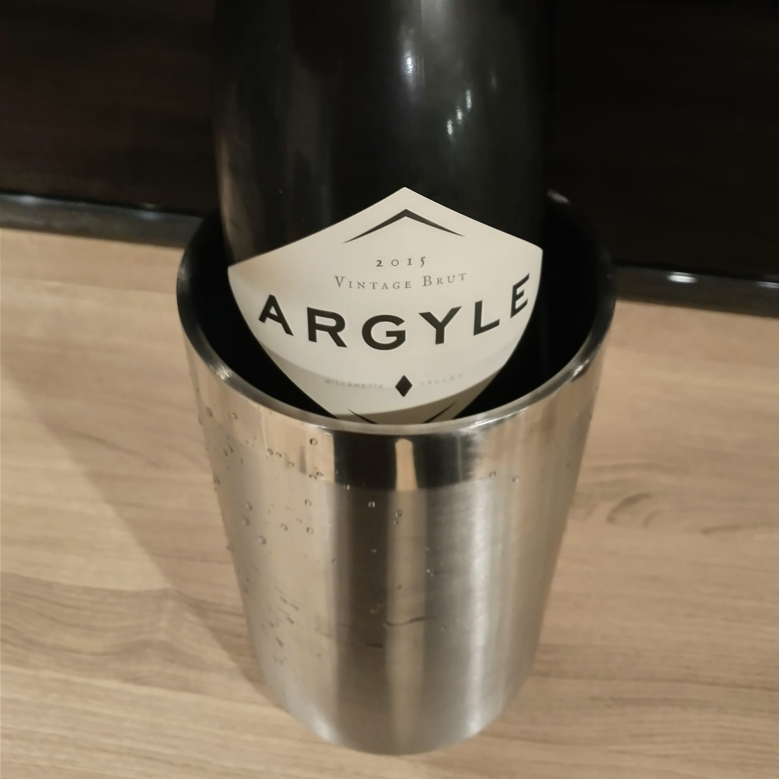 OGGI Stainless Steel Double Wall Wine Cooler - Insulated Tabletop Wine Chiller for White Wine & Champagne, Fits Most Standard Sized Bottles customer photo 2