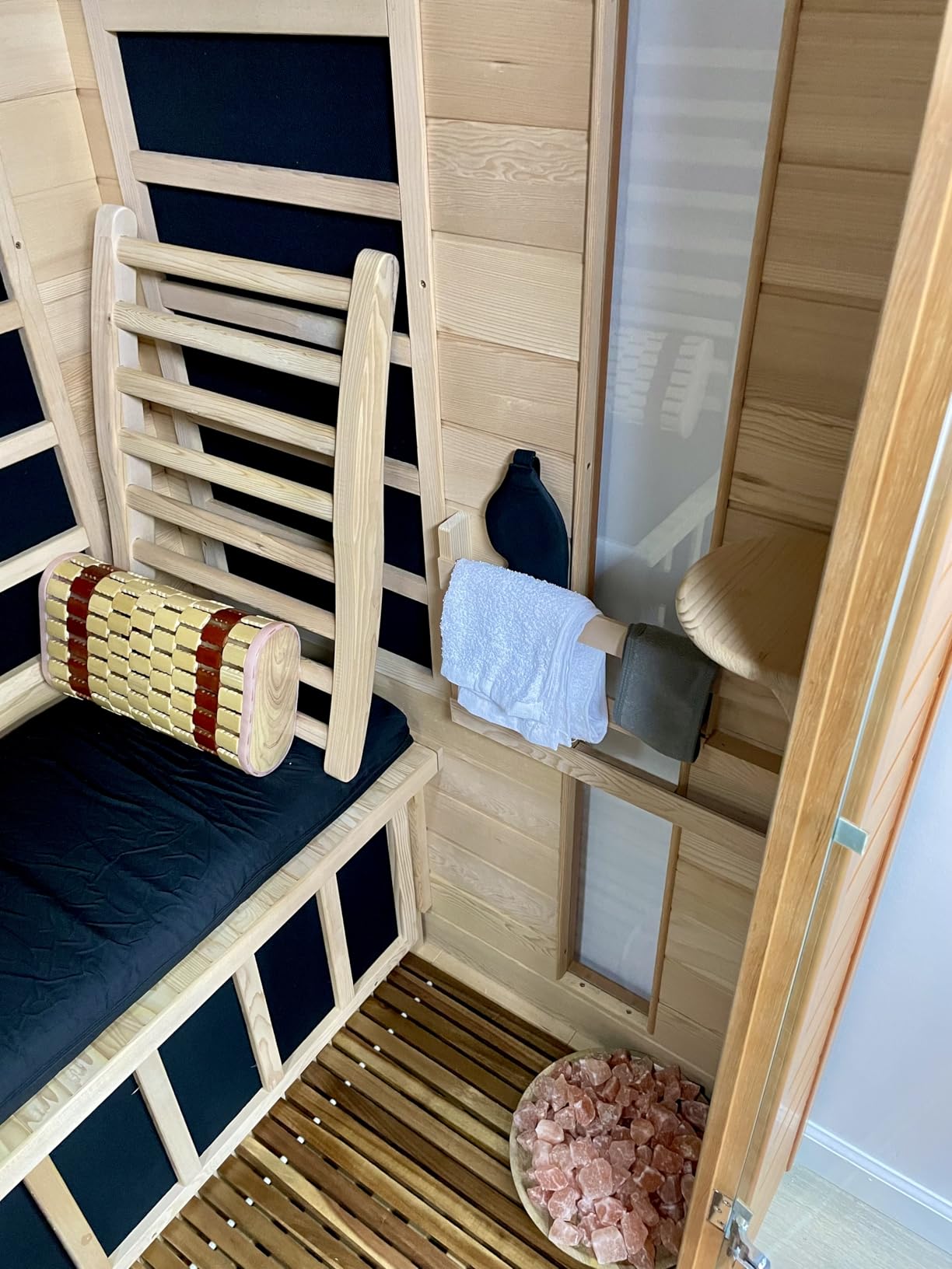 Dynamic Saunas Andora 2-Person Infrared Sauna with Red Light Therapy. customer photo 1
