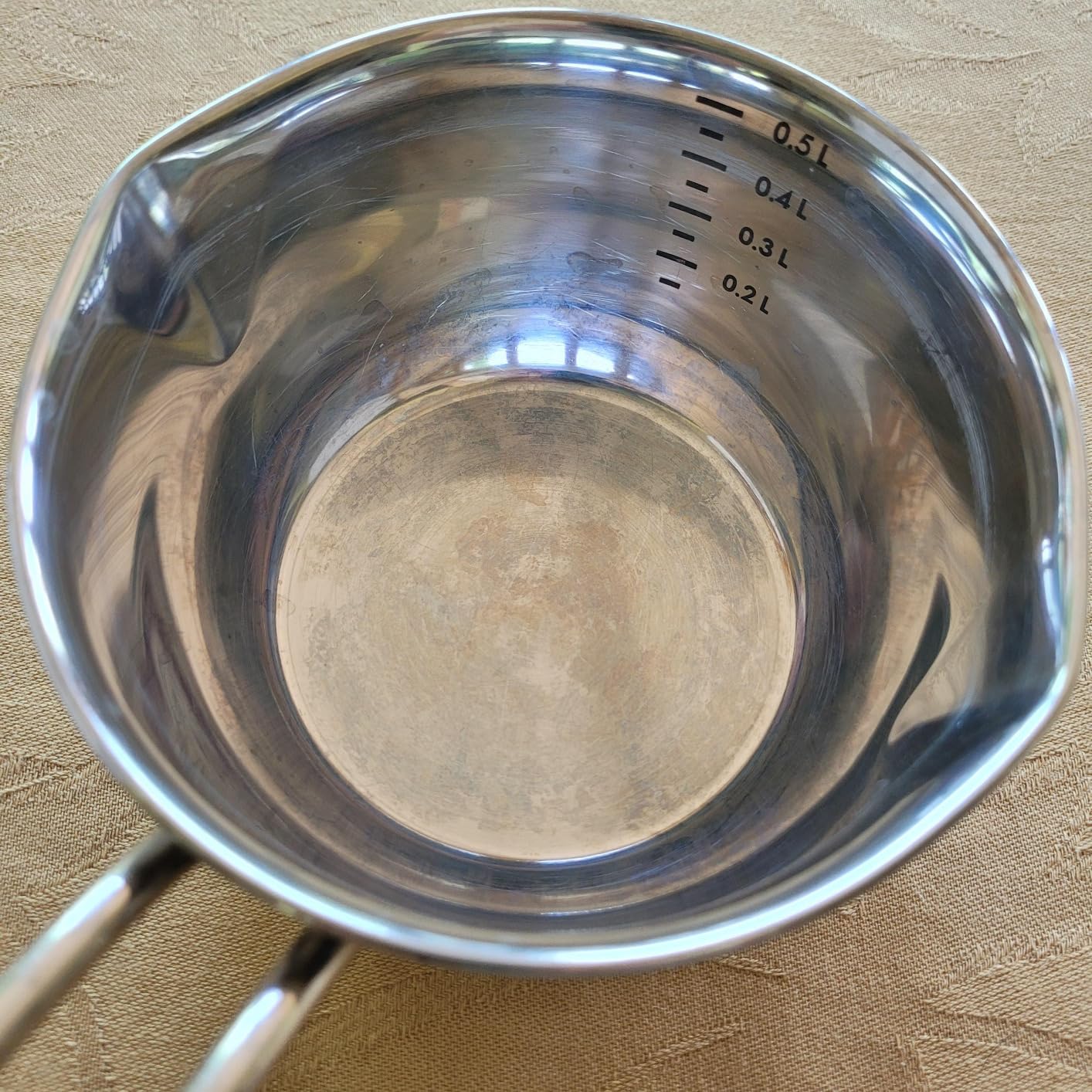 Küchenprofi Stainless Steel Saucepan with Clad Bottom, 16-Ounce,Silver customer photo 1