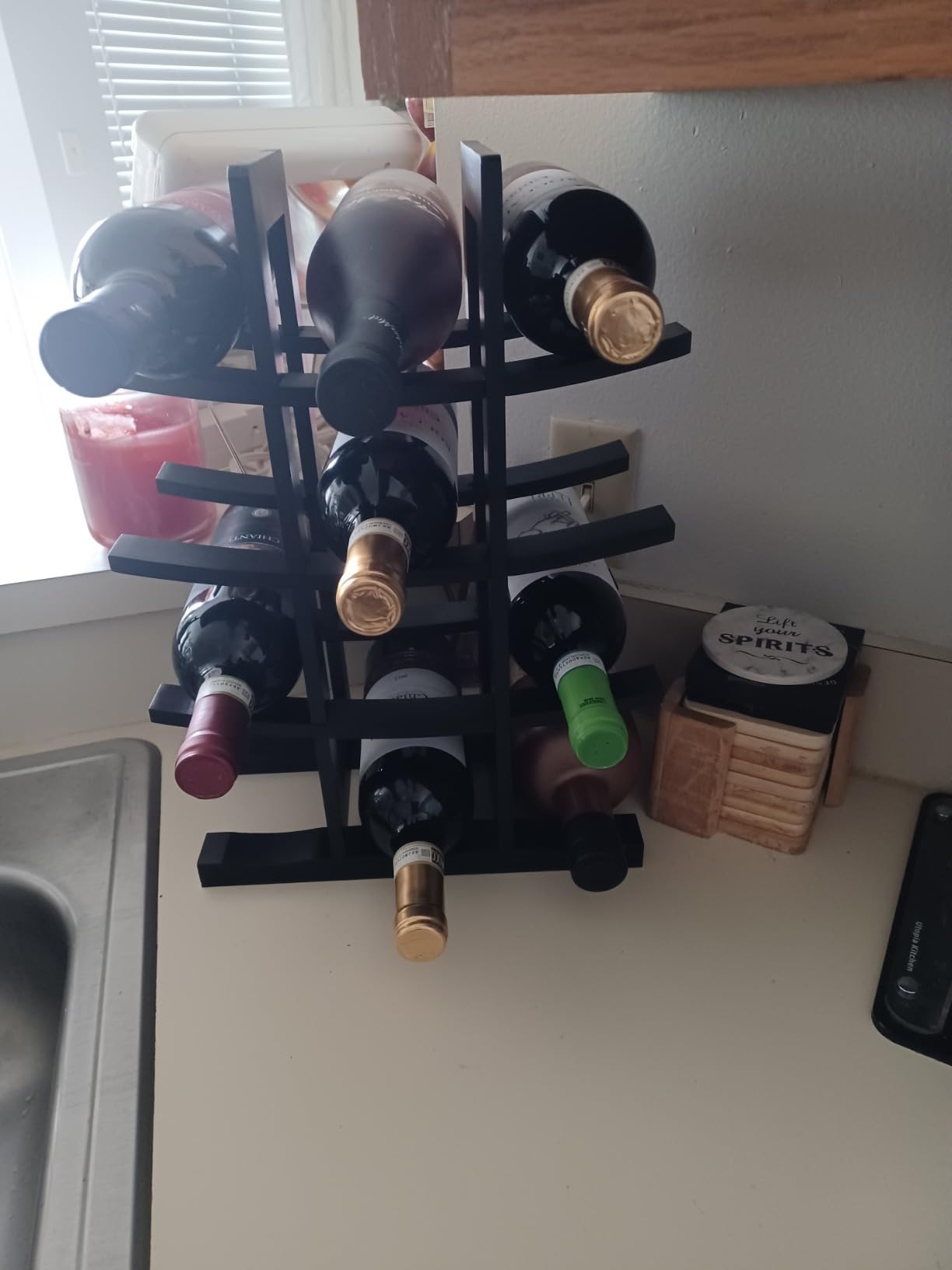 Oceanstar WR1132 12-Bottle Bamboo Wine Rack, Dark Espresso customer photo 1