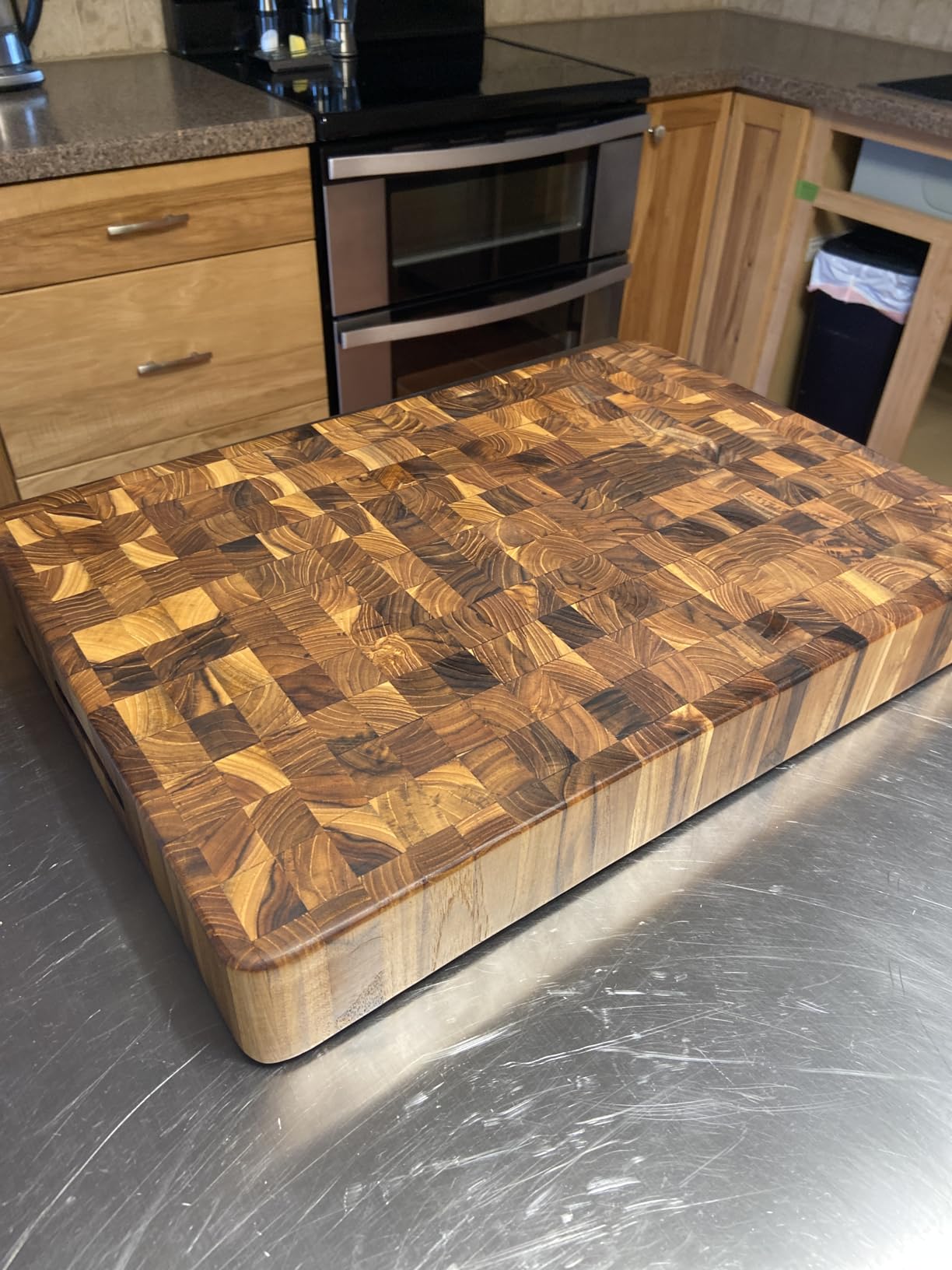 Teakhaus Thick End Grain Butcher Block with Juice Groove, Medium customer photo 1