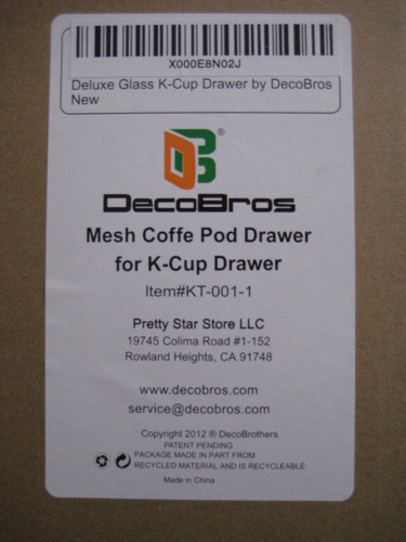 Deco Brothers K-Cup Holder Drawer for 36 Coffee Pods Storage, Black customer photo 2