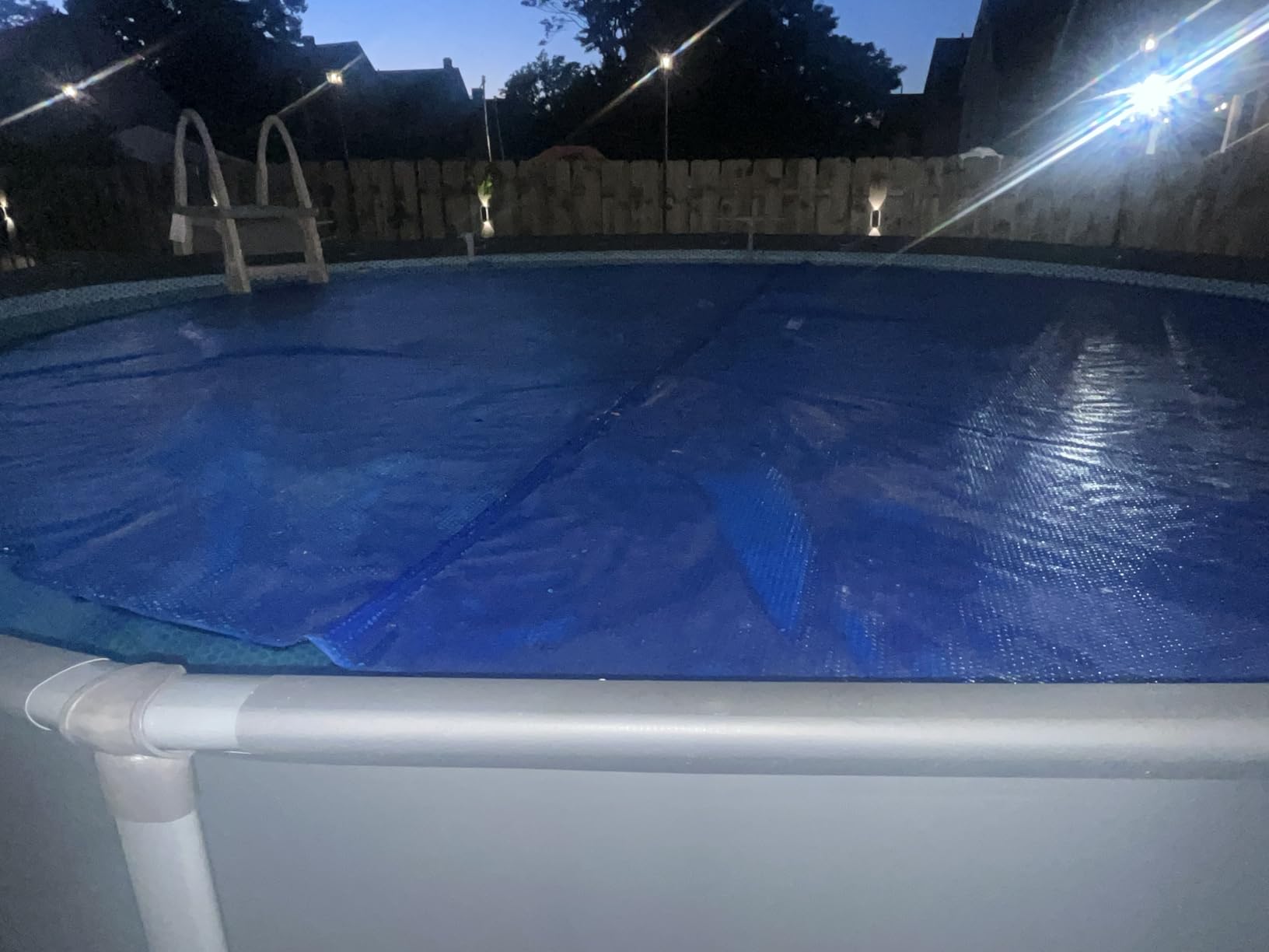 INTEX 28014E Solar Pool Cover: for 16ft Round Easy Set and Metal Frame Pools – Insulates Pool Water – Reduces Water Evaporation – Keeps Debris Out – Reduces Chemical Consumption customer photo 2