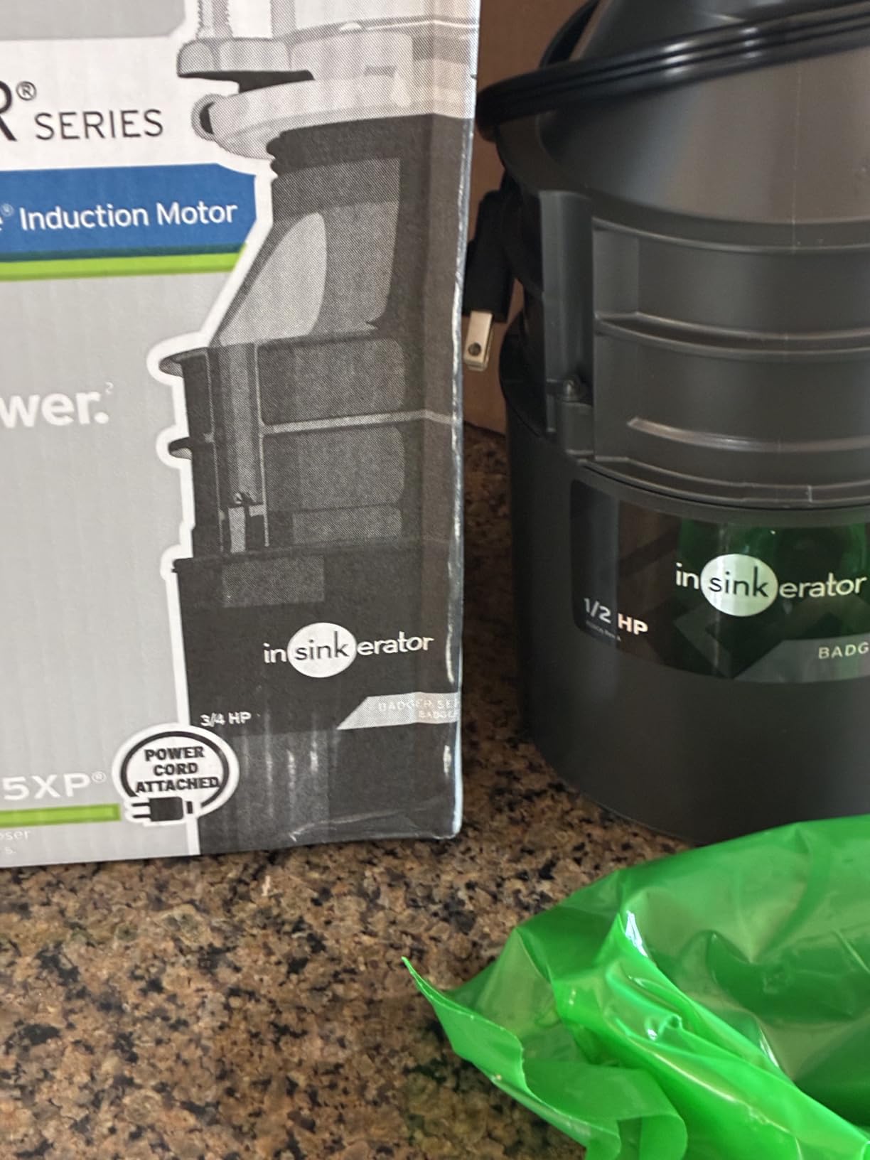 InSinkErator Badger 5XP Garbage Disposal with Power Cord, Badger Series 3/4 HP Continuous Feed Food Waste Disposer customer photo 1