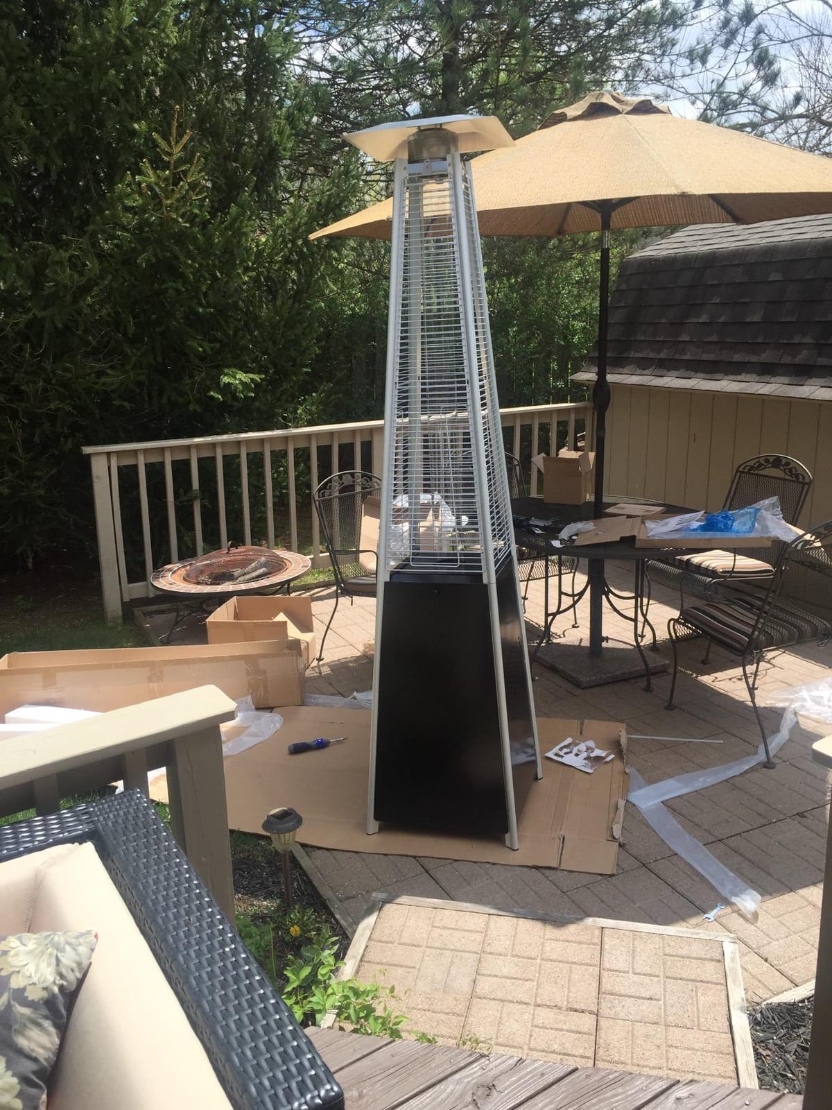 Outdoor Propane Patio Heater - Commercial LP Gas Porch & Deck Heater - Black customer photo 2