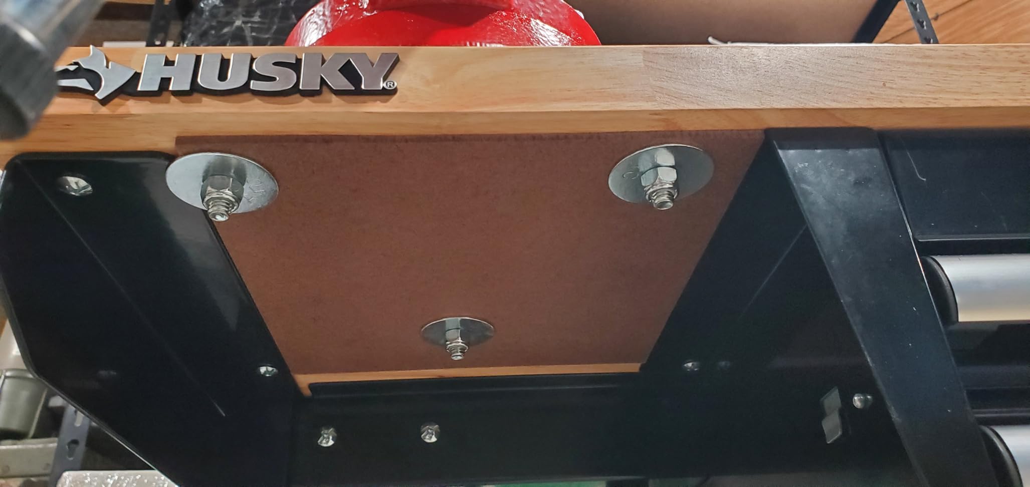 Yost Vises ADI-6 Heavy Duty Vise | 130,000 PSI Tensile Strength Austempered Ductile Iron Bench Vise | 6 Inch Jaw Width with a 360 Degrees Interlocking Swivel Base and 2 Lockdowns | Red customer photo 1