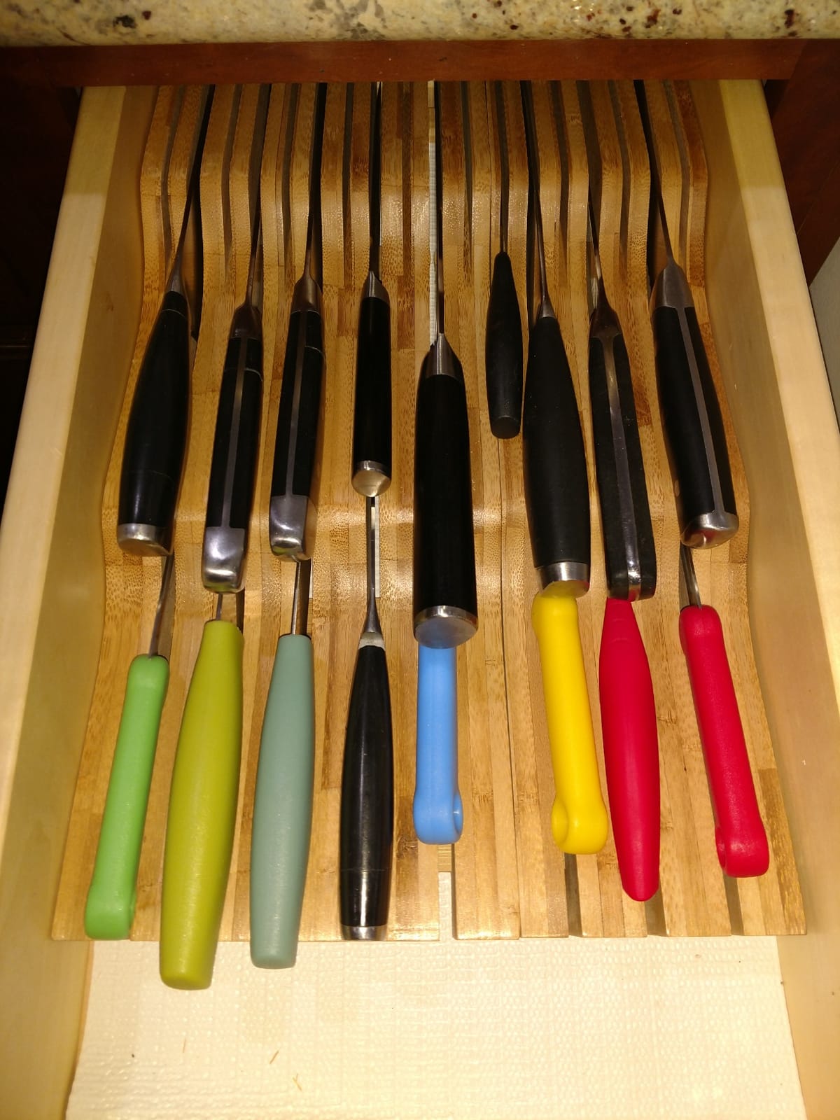 Oceanstar In-Drawer Bamboo Knife Organizer customer photo 1
