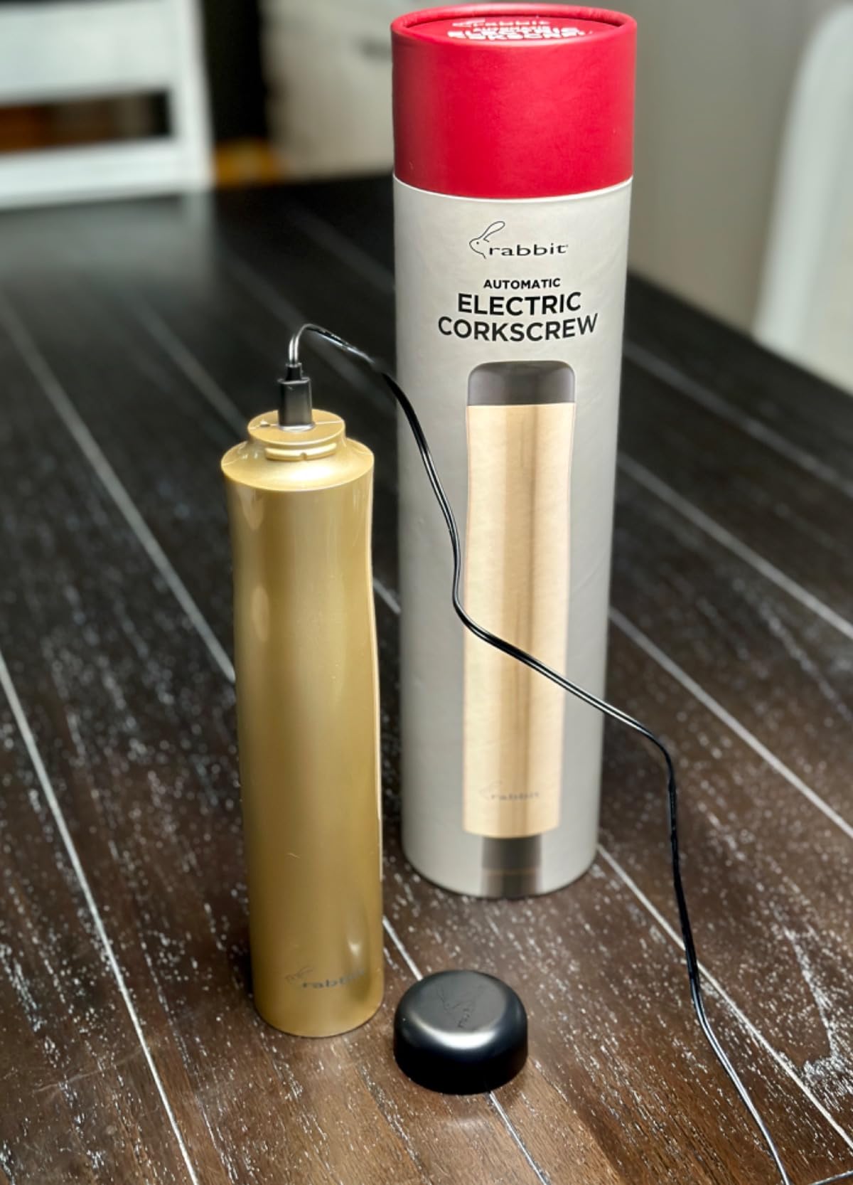 Rabbit Automatic Electric Corkscrew - Hands-Free Wine Opener with Integrated Foil Cutter, Rechargeable Cordless Electric Bottle Opener for All Cork Types - Barware Essential & Kitchen Tools customer photo 1