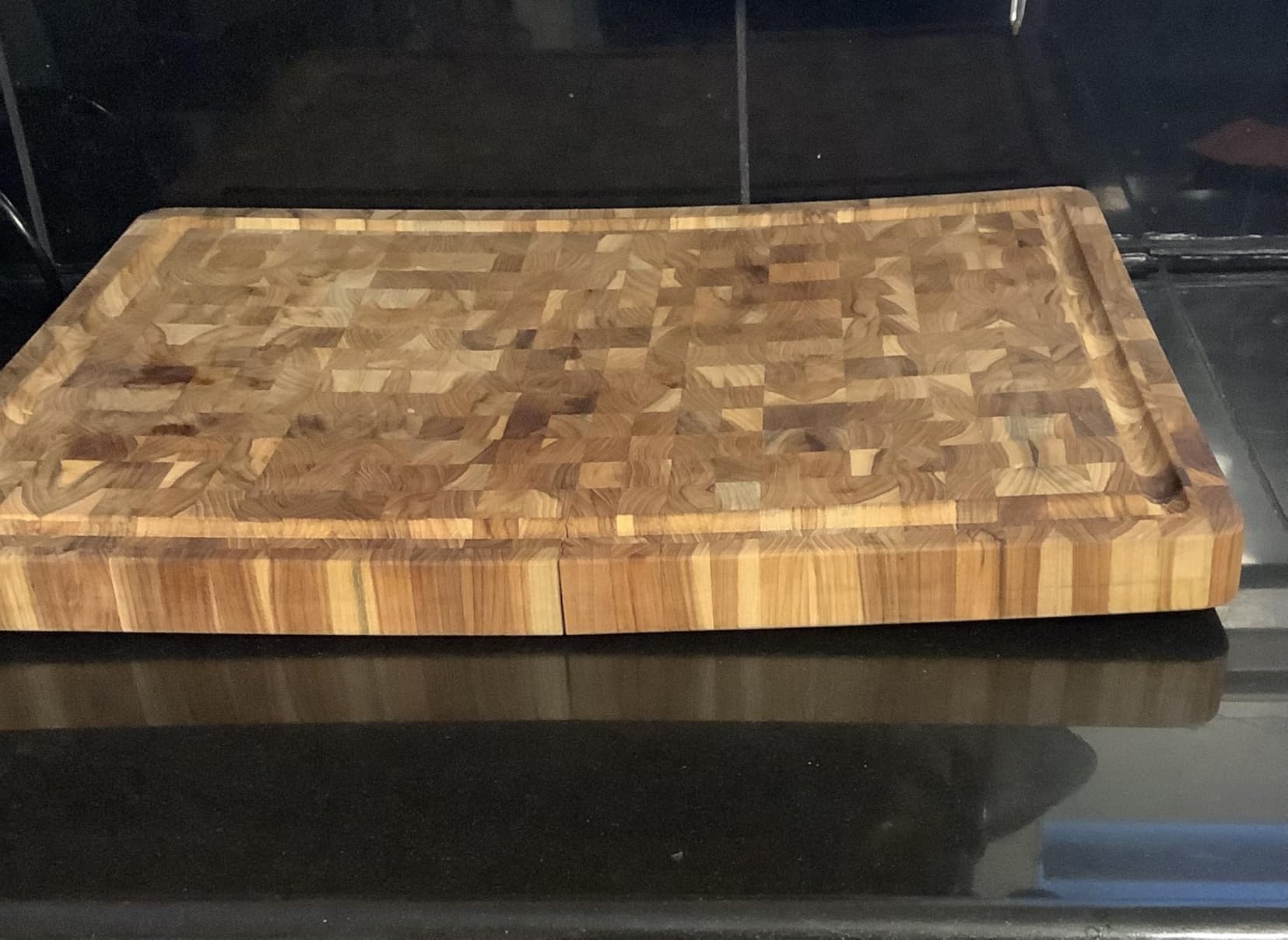 Teakhaus Butcher Block Carving Board - Extra Large Reversible Wooden Cutting Board with Juice Groove - Holiday Gift Ideas for Men and Women - Gift-Ready End Grain Wood, Knife Friendly - FSC Certified customer photo 1