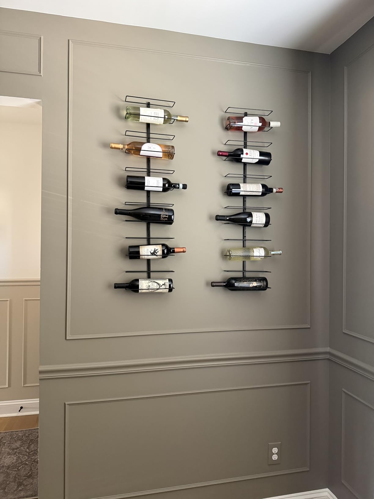 Sorbus Wall Mounted Wine Rack, Metal Bottle Rack (9 Bottle, 1 Pack) customer photo 2