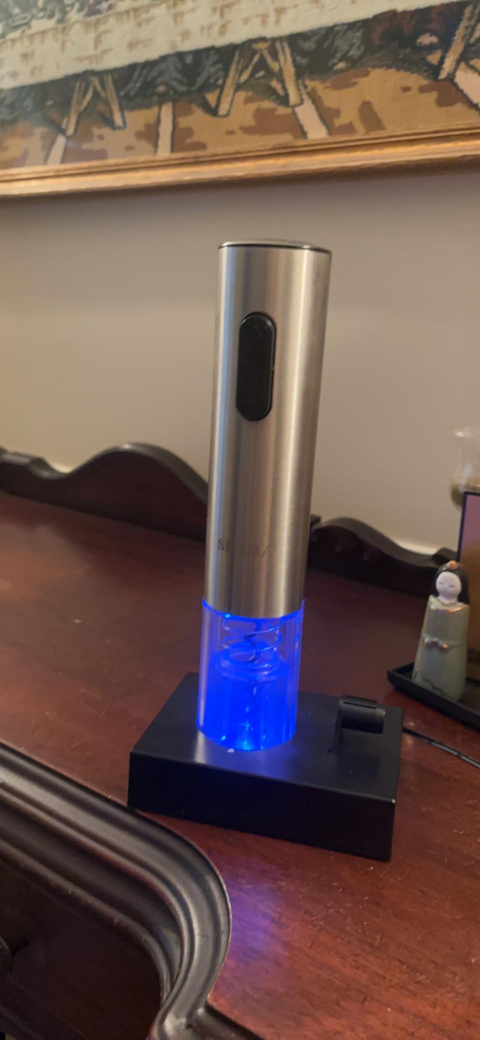 Secura Electric Wine Opener, Automatic Electric Wine Bottle Corkscrew Opener with Foil Cutter, Rechargeable (Stainless Steel) customer photo 2