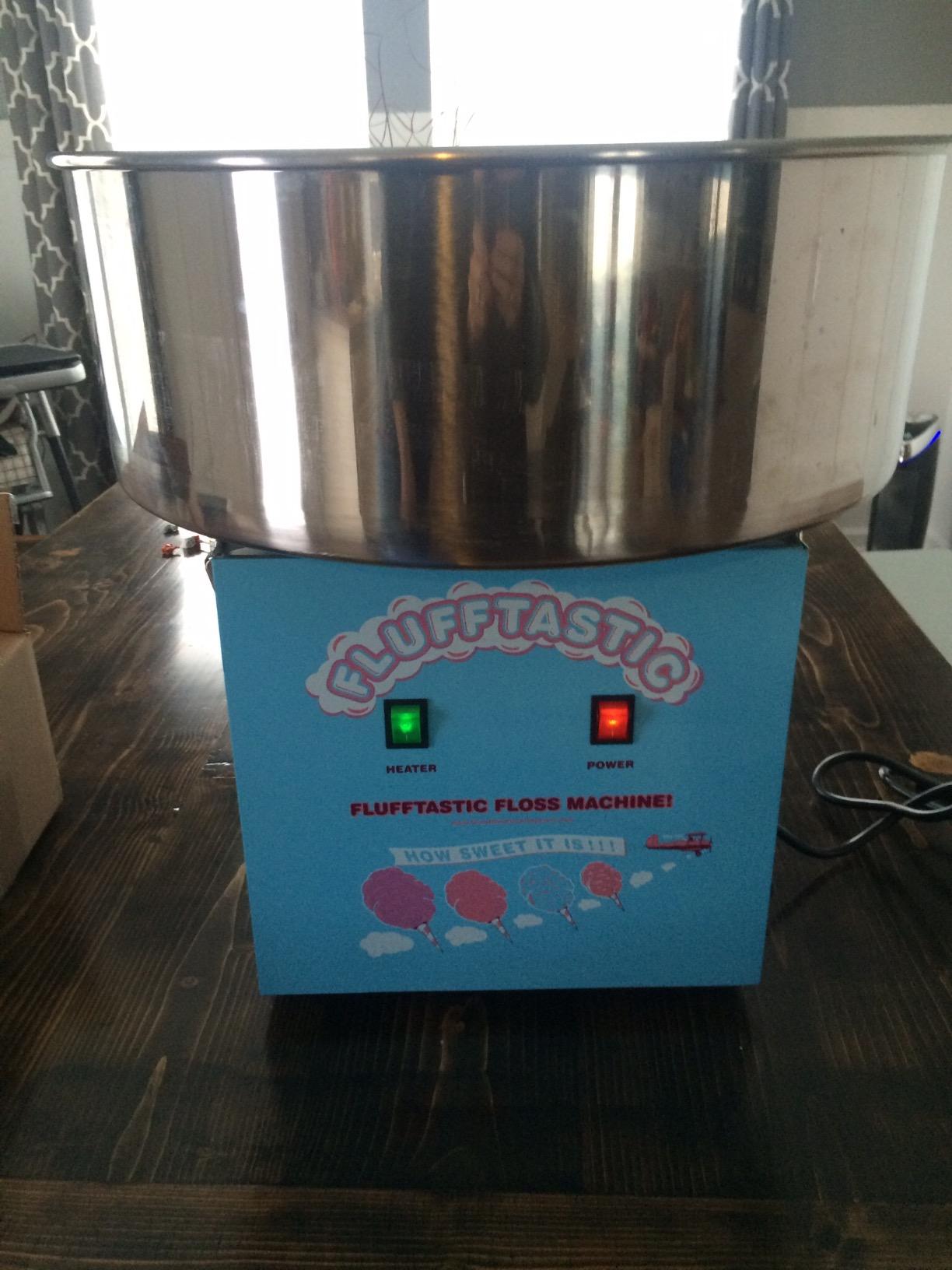 Great Northern Popcorn Flufftastic Cotton Candy Machine with Cart, Blue customer photo 1