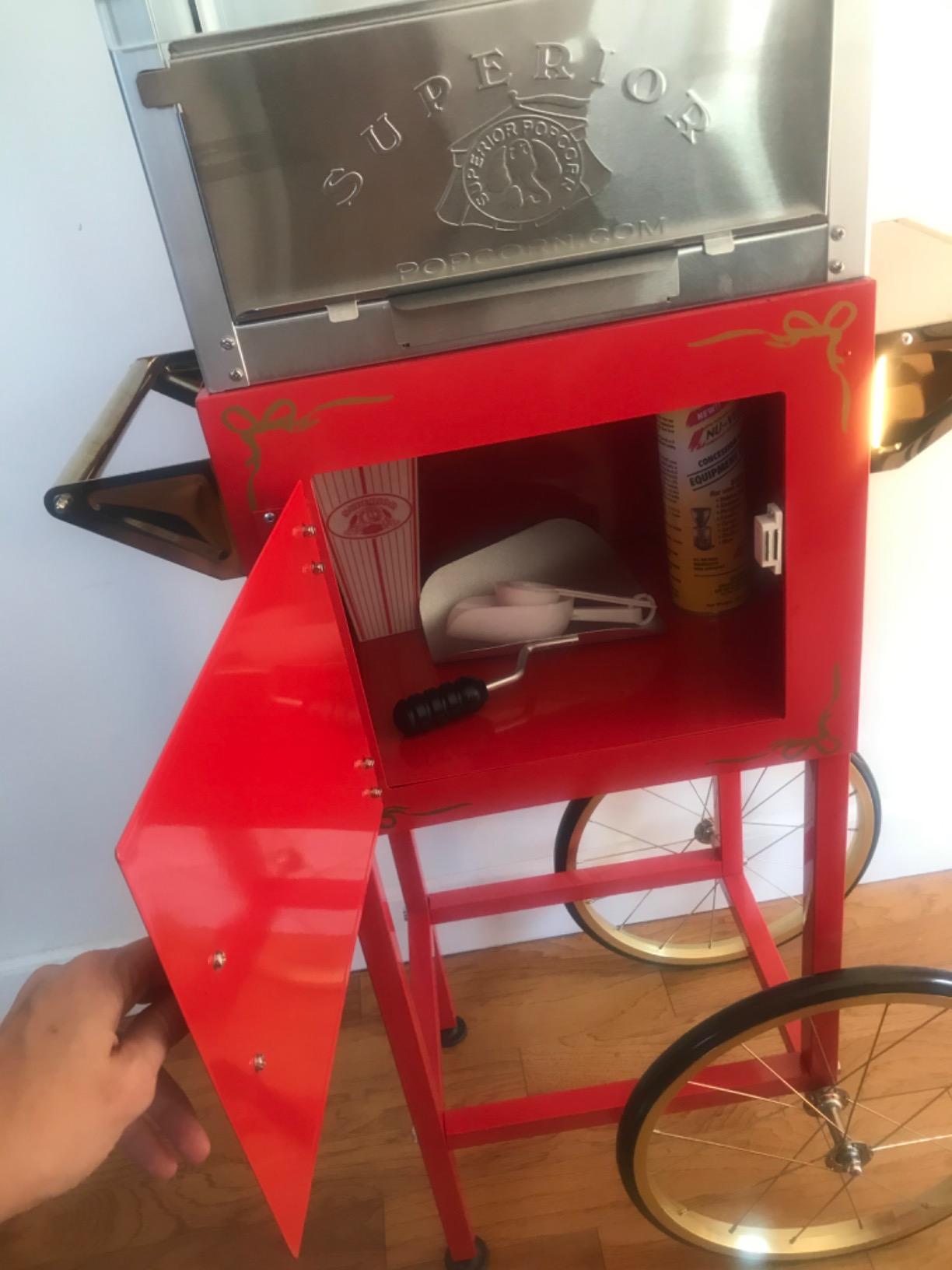 Great Northern Popcorn Movie Night 8oz Popcorn Machine Cart, Red customer photo 2
