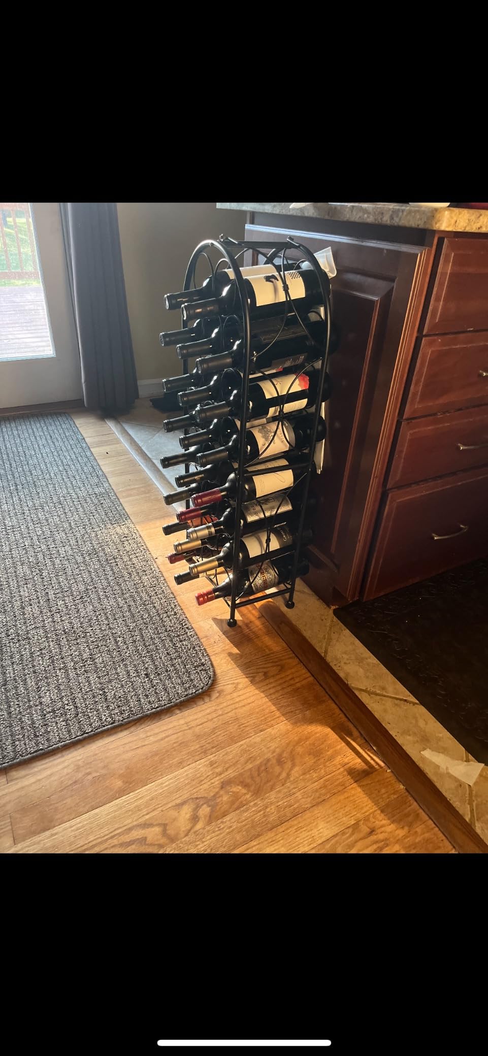 Sorbus Mini Freestanding Floor Wine Rack, Bottle Storage (23 Bottle, Black) customer photo 1