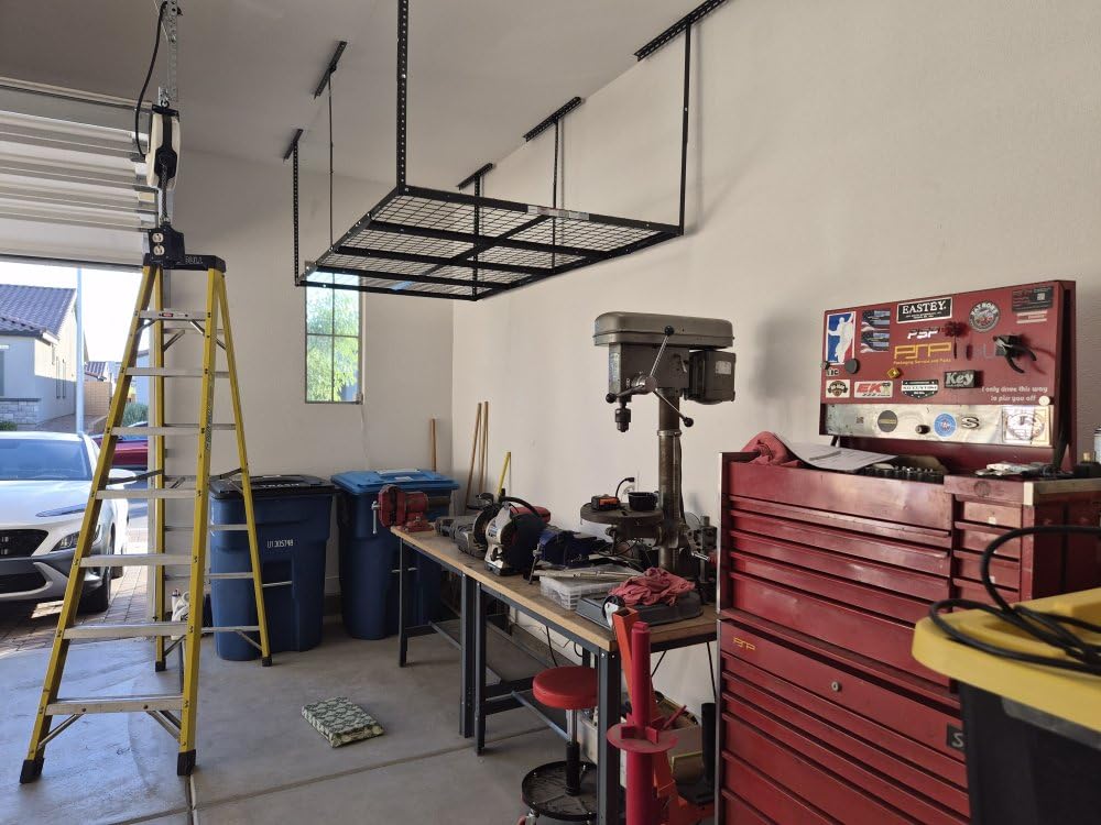 FLEXIMOUNTS 4x8 Overhead Garage Ceiling Storage Rack Organization, Black customer photo 2