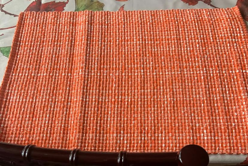 Sweet Home Collection 100% Cotton Placemats for Dining Room Rectangle Two Tone Woven Fabric 13