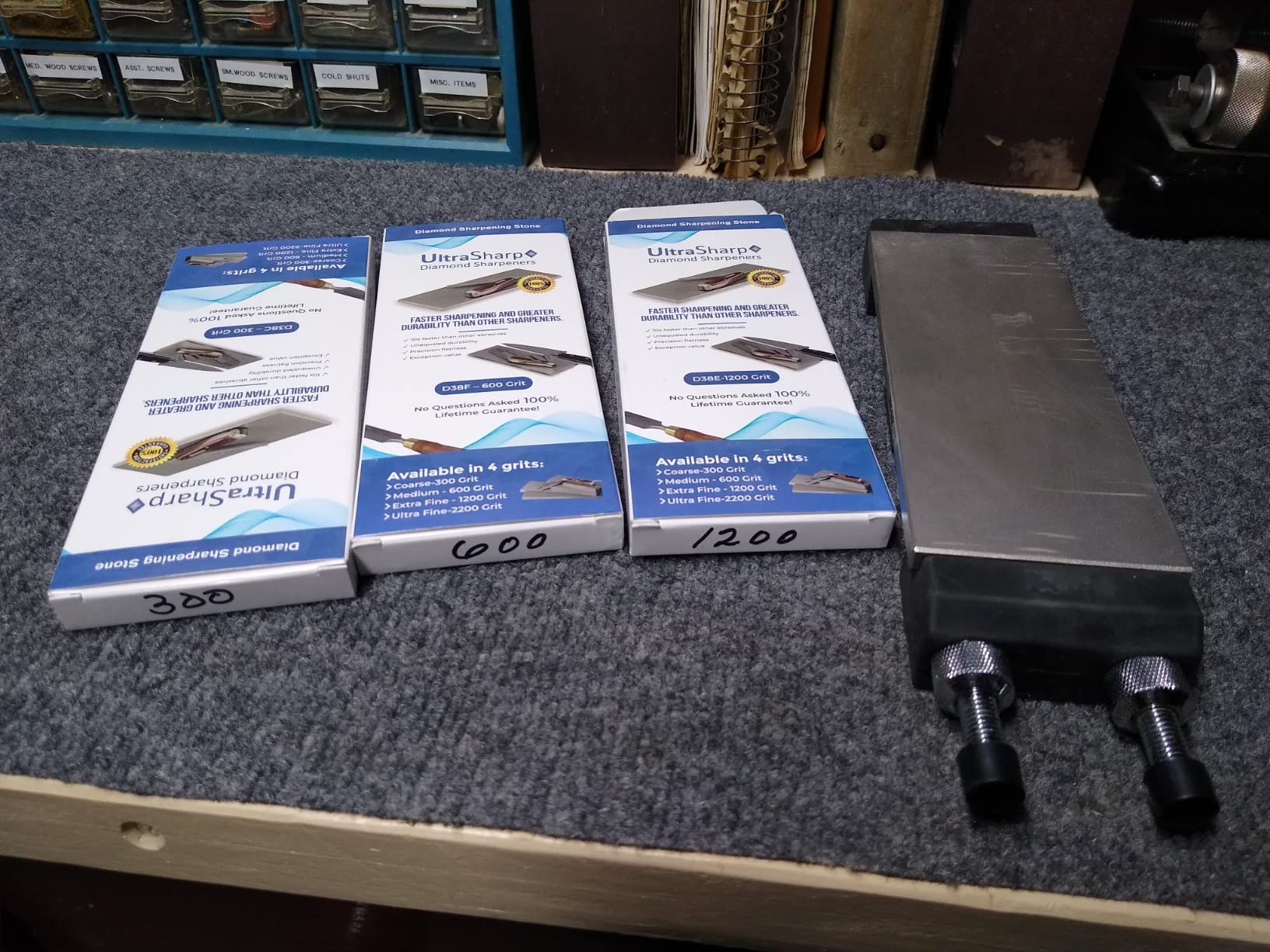 Ultra Sharp Diamond Sharpening Stone Set - 8 x 3 Coarse/Medium/Extra Fine customer photo 2