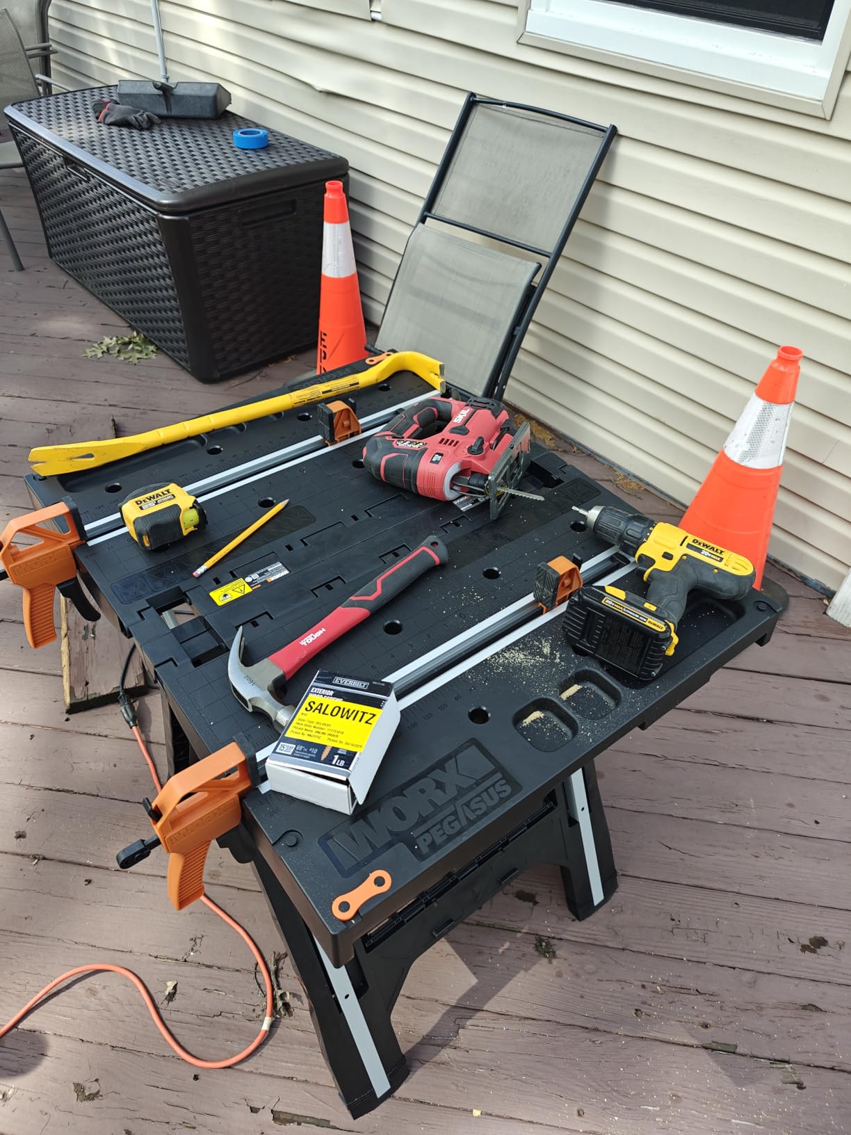 WORX Portable Folding Workbench, 2-in-1 Pegasus Table & Sawhorse, WX051 customer photo 1