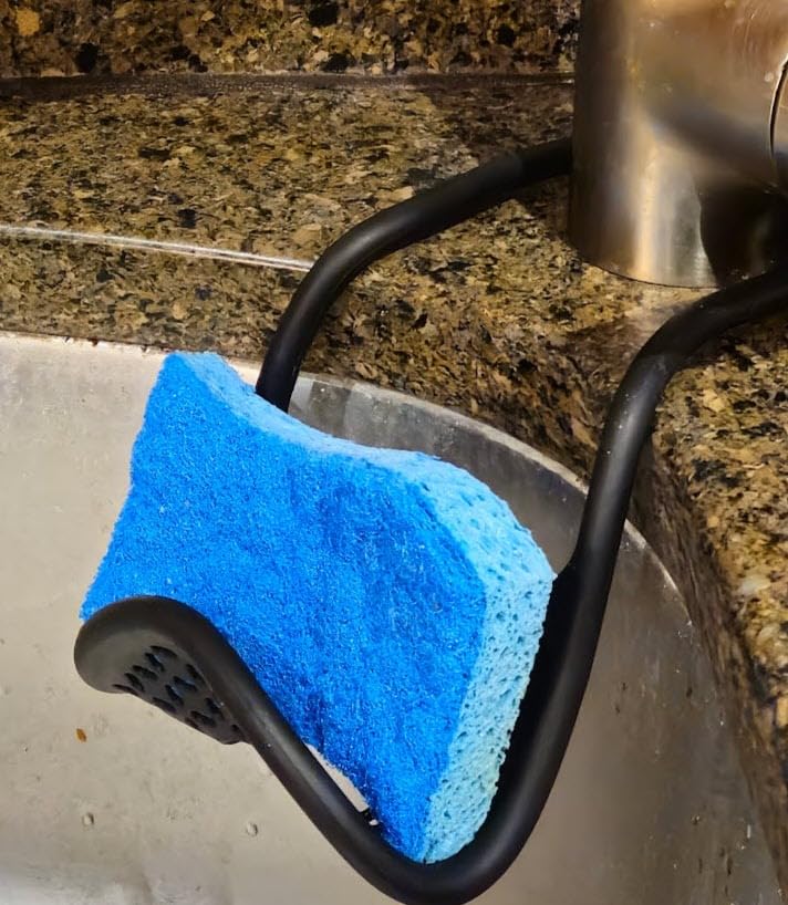 Umbra Sling Flexible Sink Caddy, Elastic Non-Slip Sponge Holder, Black customer photo 1