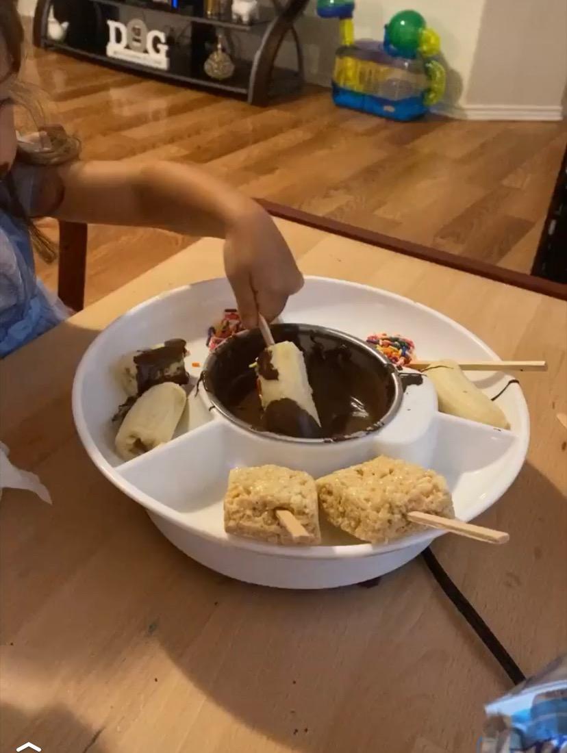 Electric Fondue Pot 2-in-1 Melts Cheese & Chocolate for Halloween Parties customer photo 2
