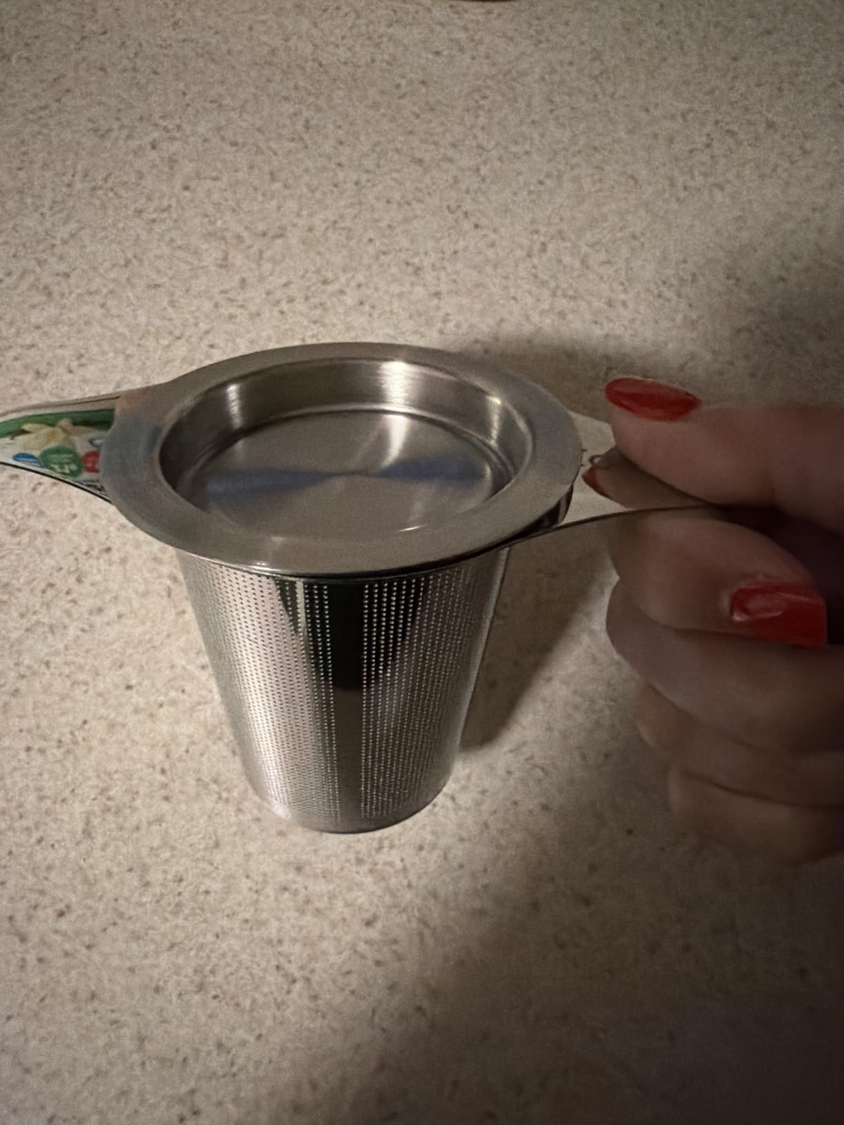 Extra Fine 18/8 Stainless Steel Tea Infuser Mesh Strainer with Large Capacity & Perfect Size Double Handles for Hanging on Teapots, Mugs, Cups to Steep Loose Leaf Tea and Coffee customer photo 2