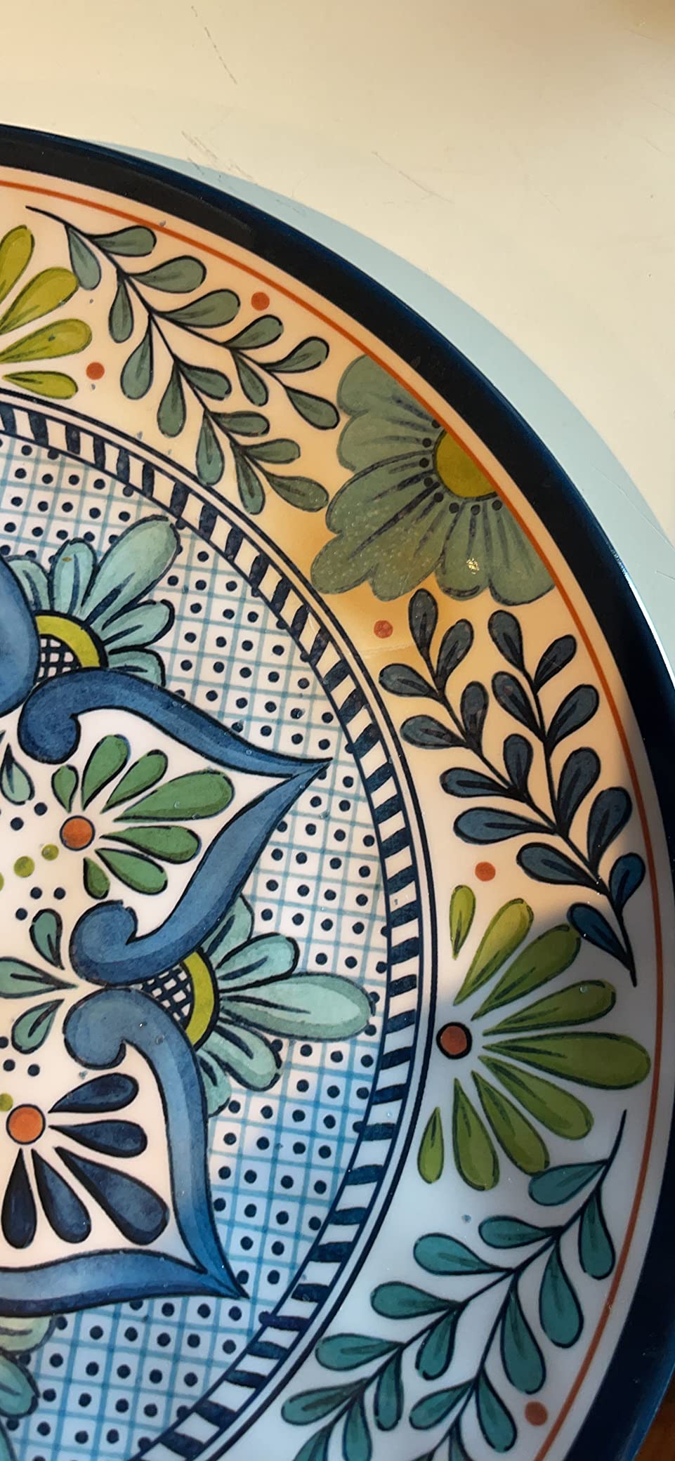 Talavera Melamine 12-Piece Dinnerware Set – Multicolored Plates and Bowls for 4, Spanish Tile-Inspired, Durable, Lightweight, Shatterproof, Dishwasher Safe, Indoor Outdoor Tableware customer photo 1