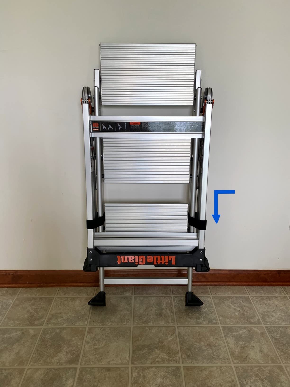 Little Giant Jumbo Step 3-Step Foldable 2.2 ft Aluminum Stool, 11903 customer photo 1