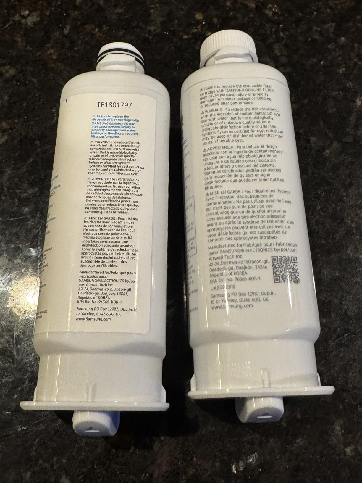 Samsung HAF-QIN/EXP Genuine Refrigerator Water Filter, Reduces 99% of Harmful Contaminants for Clean, Clear Drinking Water, 6-Month Life, Easy Install, Pack of 1 customer photo 1