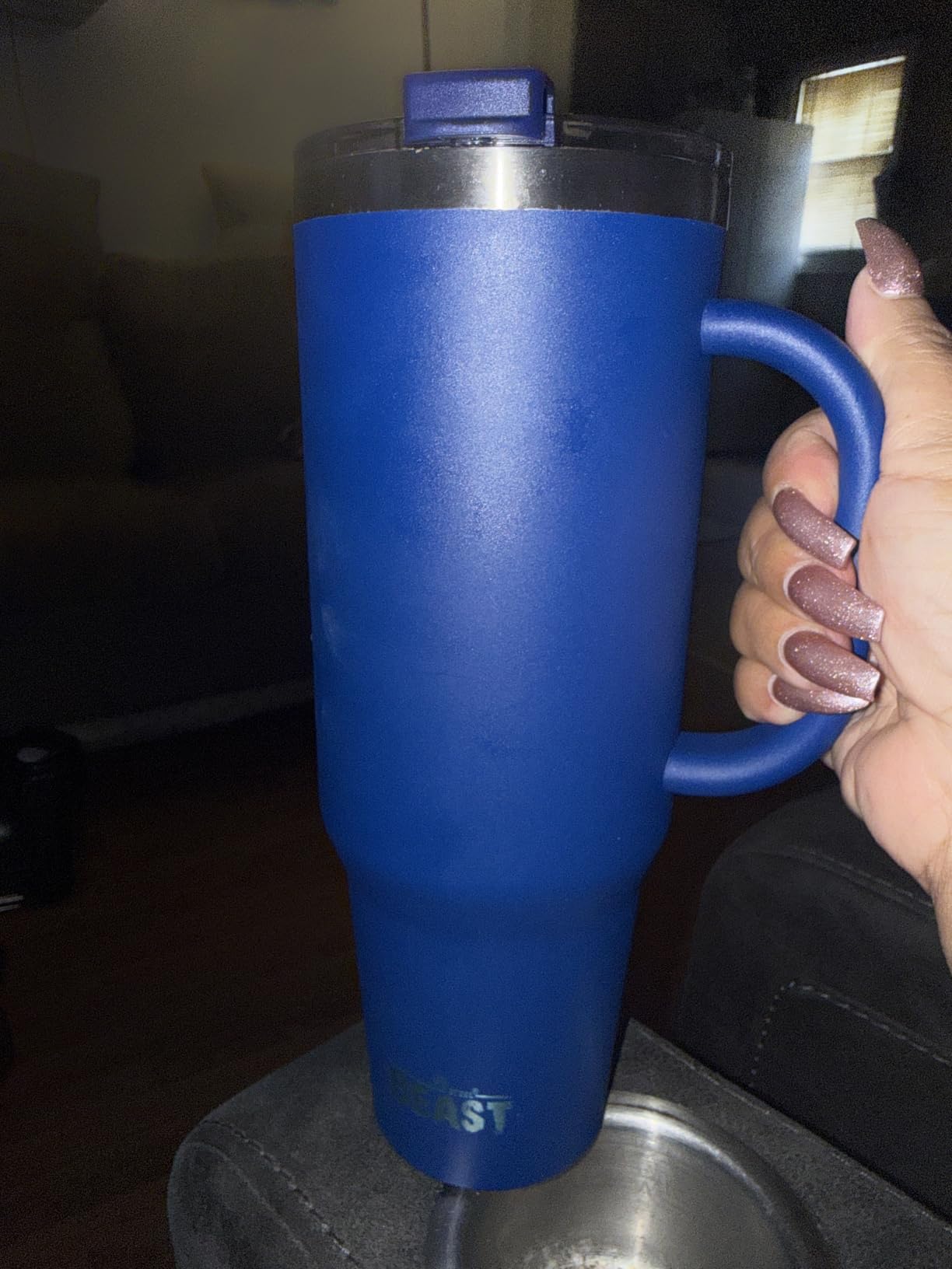 Beast 30 oz Tumbler Stainless Steel Vacuum Insulated Coffee Ice Cup Double Wall Travel Flask (Army Green) customer photo 2