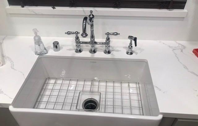 BOCCHI Classico Farmhouse Apron Front Fireclay 30 in. Single Bowl Kitchen Sink with Protective Bottom Grid and Strainer in White customer photo 2