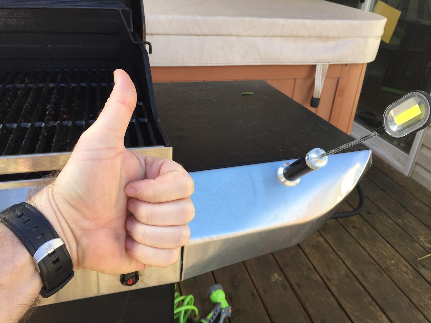 Bright Eyes | Magnetic Barbecue BBQ Grill Light Set for Grilling 2 Pack | 6 Alkaline AAA Batteries Included | Works on All Grills with an Exception to Stainless Steel. customer photo 1