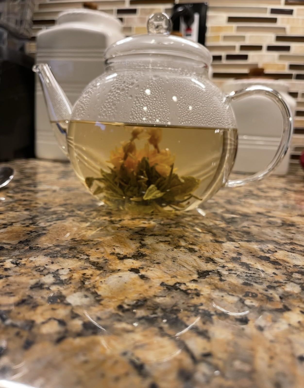 Teabloom Stovetop & Microwave Safe Glass Teapot with Removable Loose Tea Glass Infuser – Includes 2 Blooming Teas – 2-in-1 Tea Kettle and Tea Maker – Tea Purist's Choice customer photo 1