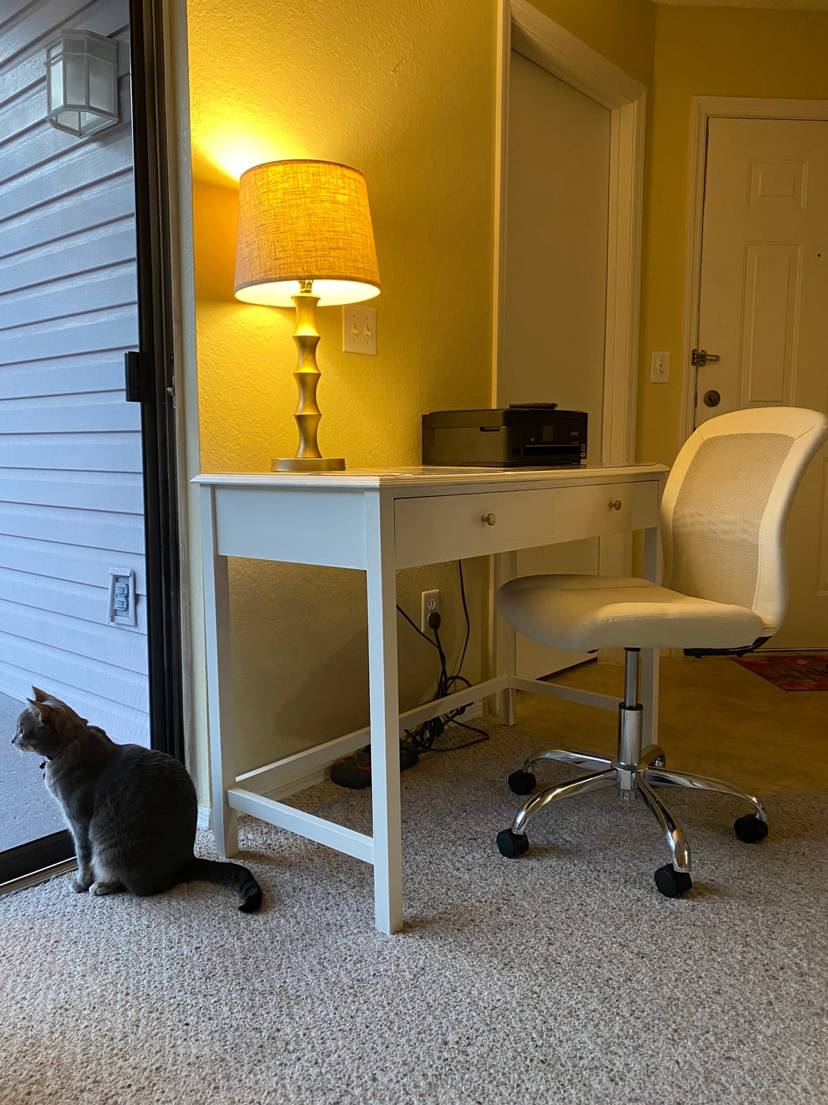 Serta Armless Small Home Desk Chair with Wheels, Ergonomic Mesh Back Chair customer photo 1