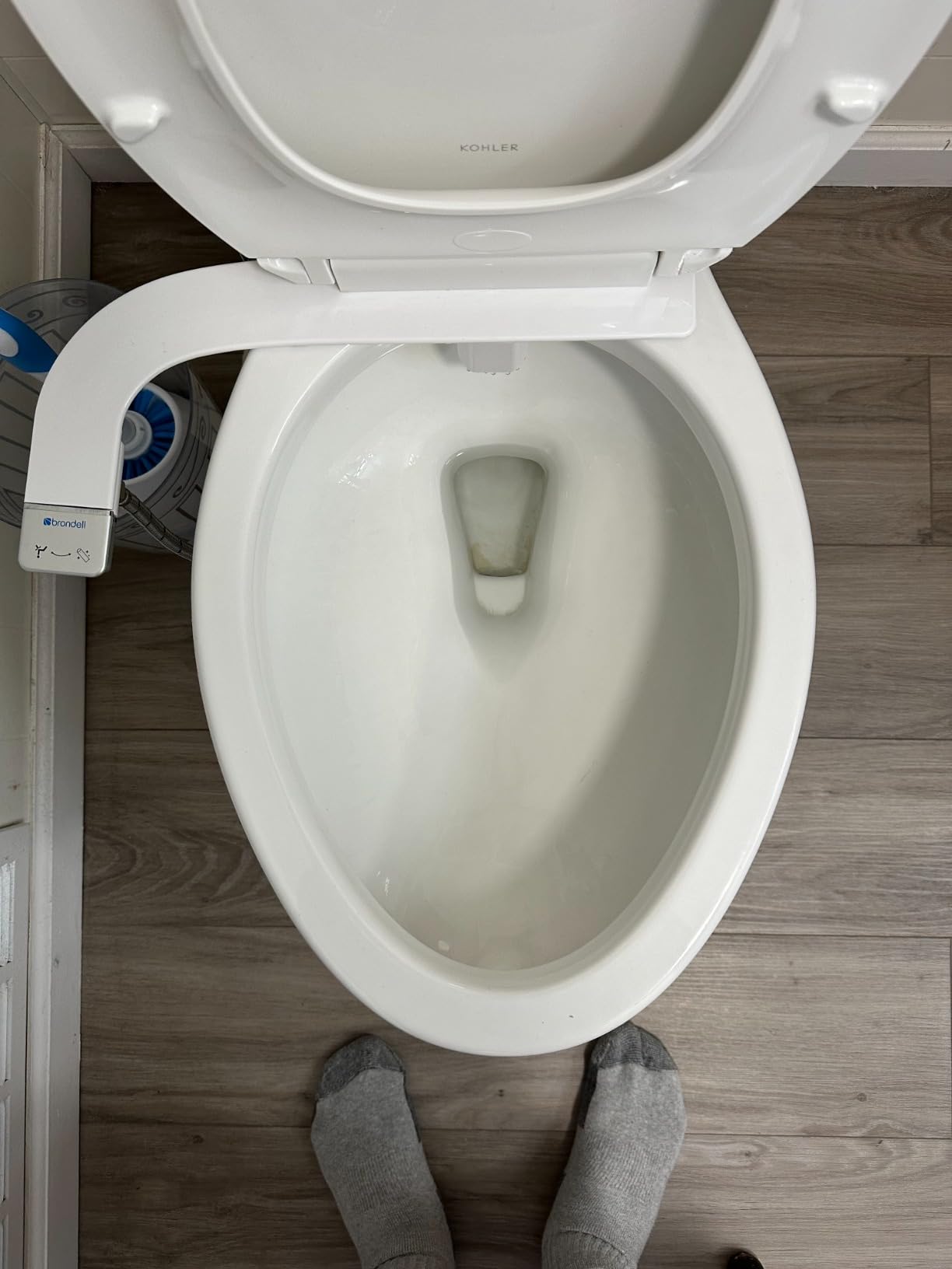 Brondell Bidet - Thinline SimpleSpa SS-150 Fresh Water Spray Non-Electric Bidet Toilet Attachment in White with Self Cleaning Nozzle and SafeCore Internal Valve customer photo 2