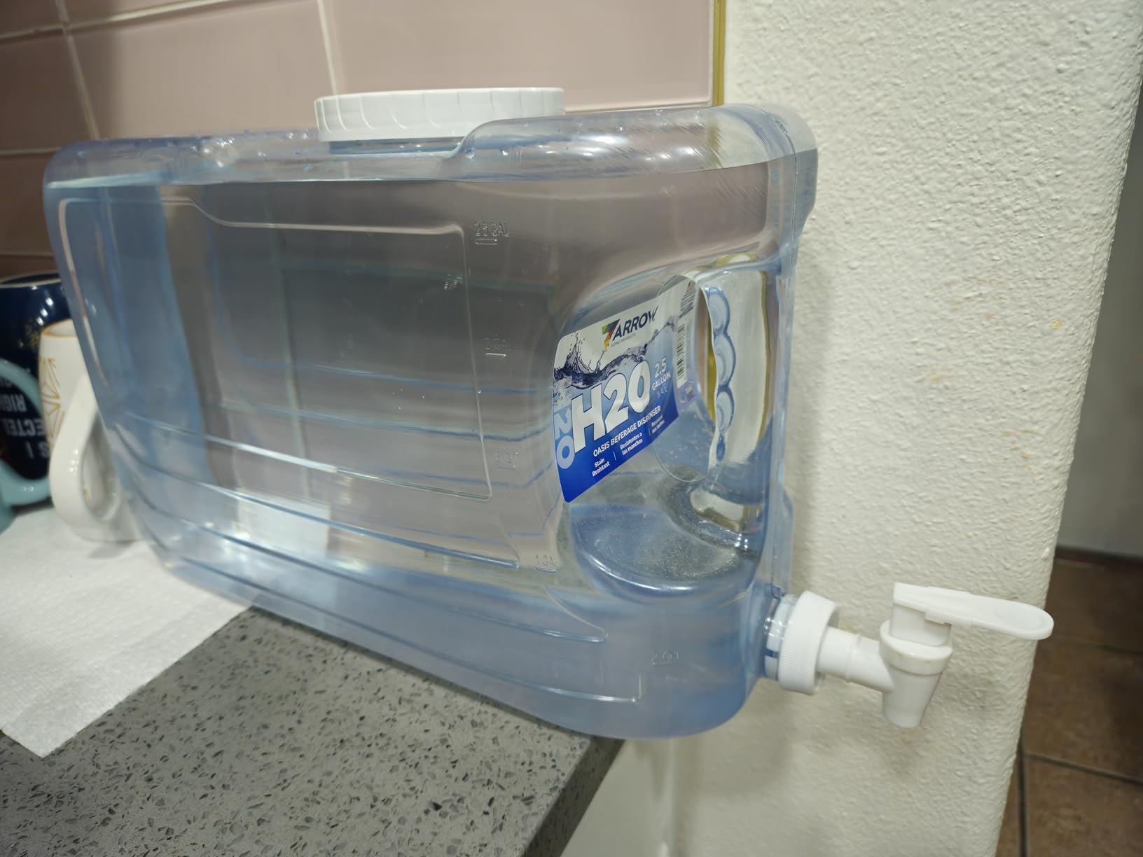 Arrow Oasis Drink Dispenser for Fridge, 2.5 Gallon - Plastic Beverage Dispenser with Spigot - Clear Space-Saving Design with Handle - Ideal for Water, Juice & Iced Tea - BPA Free - Made in USA customer photo 2