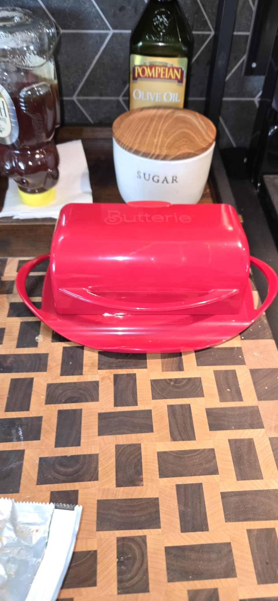 Butterie Flip Top Butter Dish, White customer photo 1