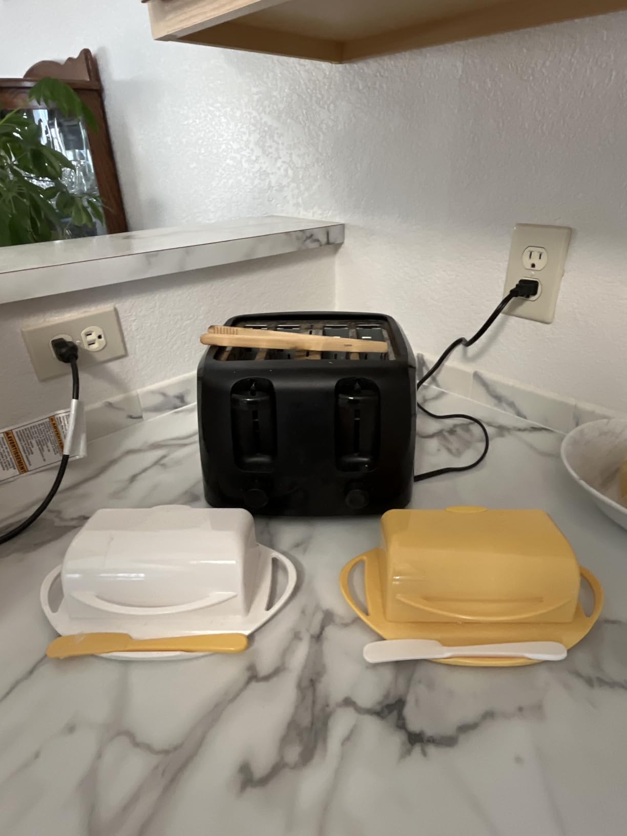 Butterie Flip Top Butter Dish, White customer photo 2