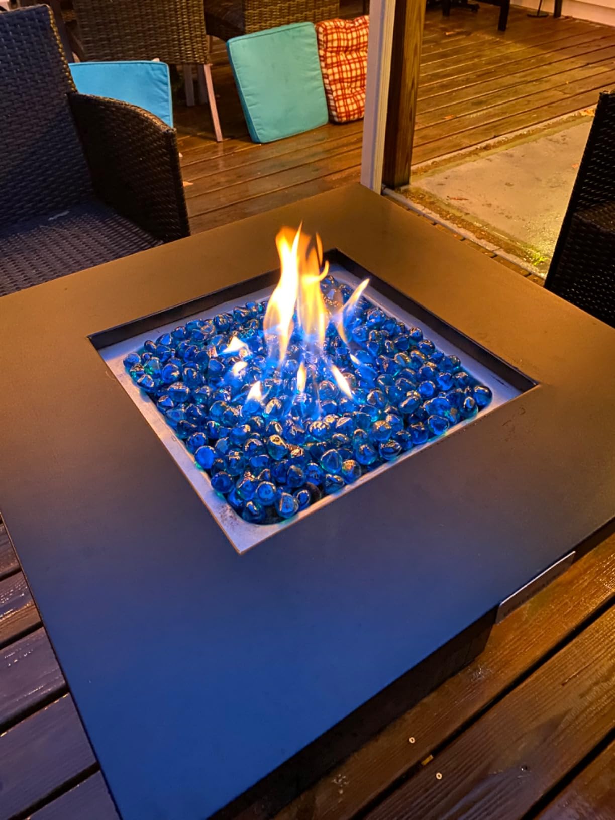 LEGACY HEATING 28in Gas Fire Pit Table, Outdoor Firepit, Black customer photo 2