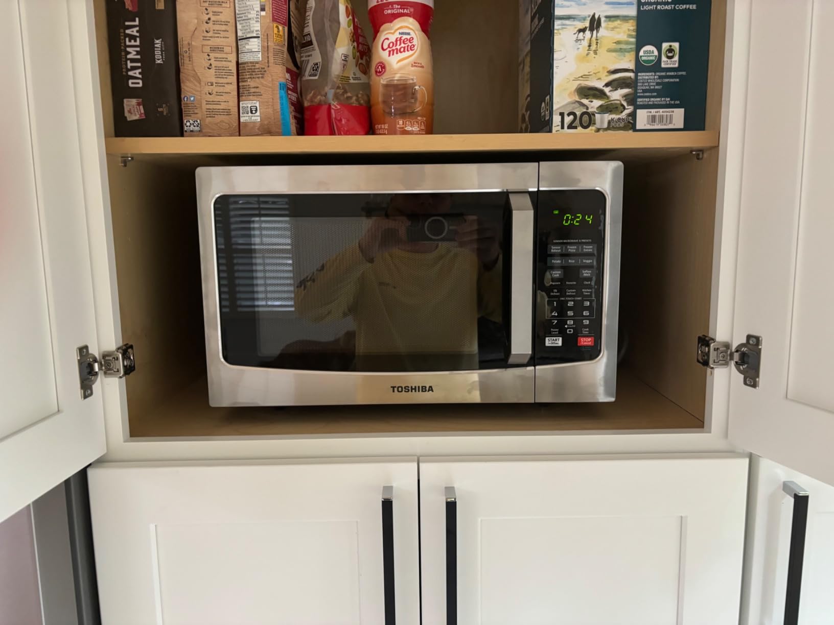 TOSHIBA Countertop Microwave Oven, 1.2 Cu.Ft, 1000W, Stainless Steel customer photo 1