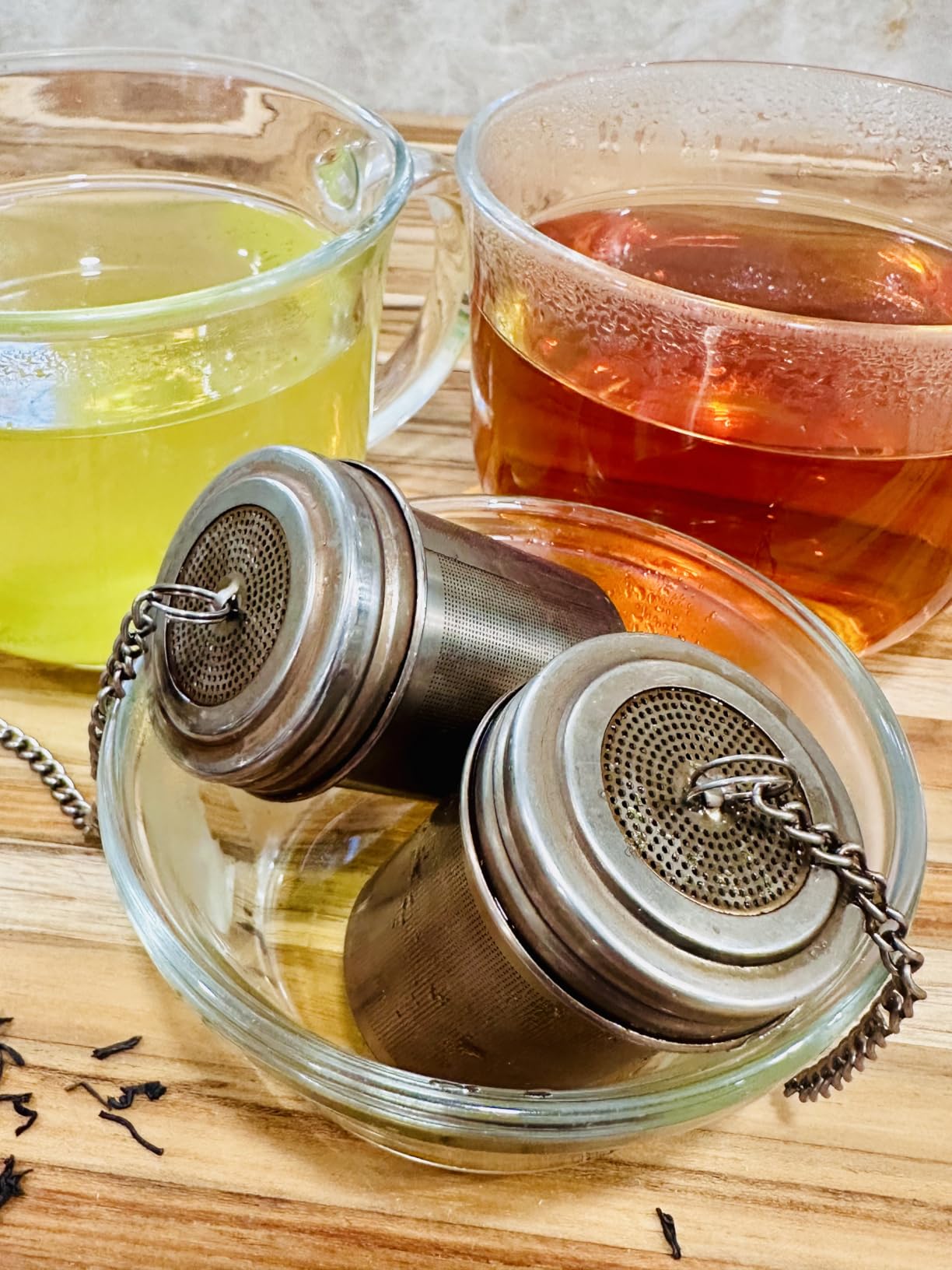 HOUSE AGAIN Tea Infuser, Extra Fine Mesh Tea Infusers for Loose Tea, 18/8 Stainless Steel Tea Strainer with Extended Chain Hook, Tea Steeper for Brew Tea, Spices & Seasonings Small × 2 customer photo 1