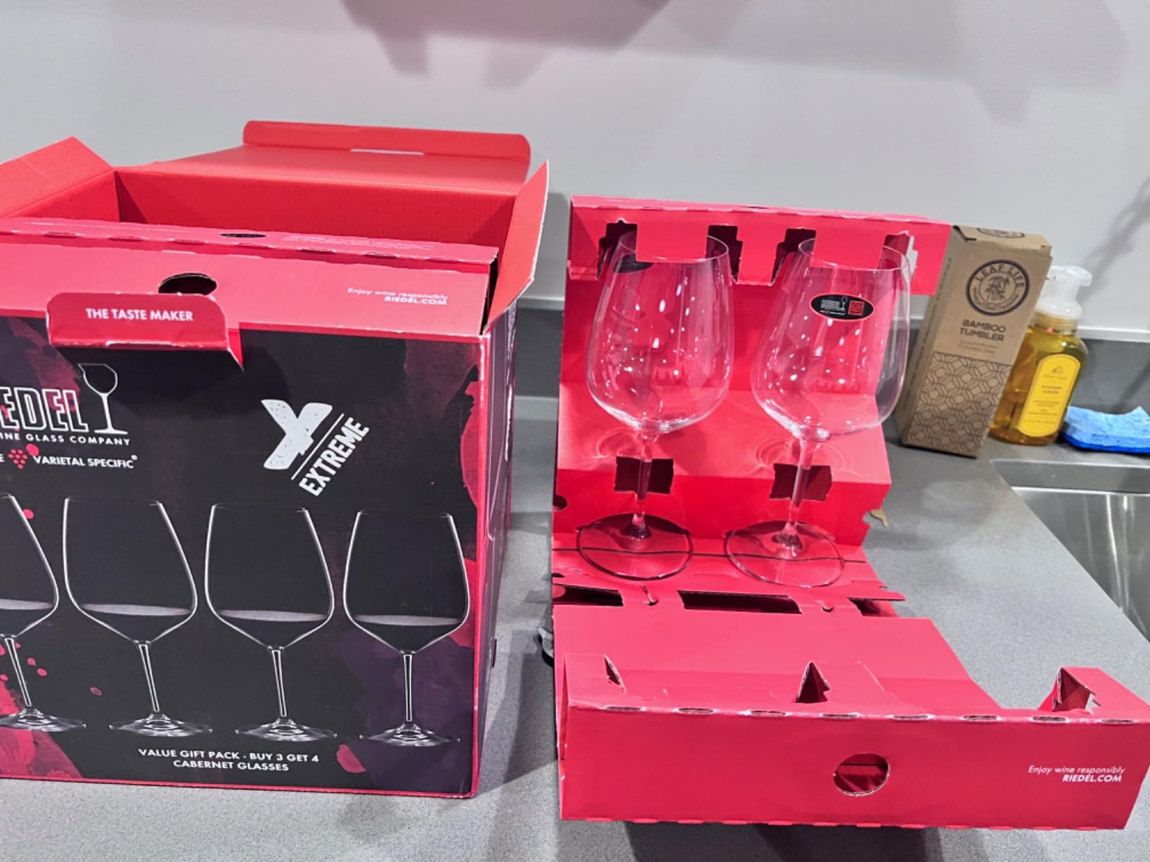 Riedel Extreme Cabernet Wine Glasses, Set of 4, Clear, Dishwasher Safe 4411/0 customer photo 2