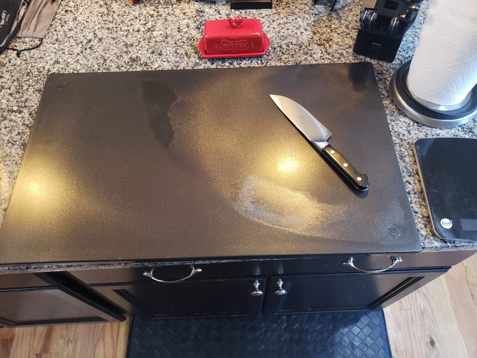 Big 30 x 18 Plastic Cutting Board - 3/4 Inch Thick for Meat, Game and Fish - Commercial Grade HDPP Poly with NSF Stamp, Weighs 13 Pounds, White customer photo 1