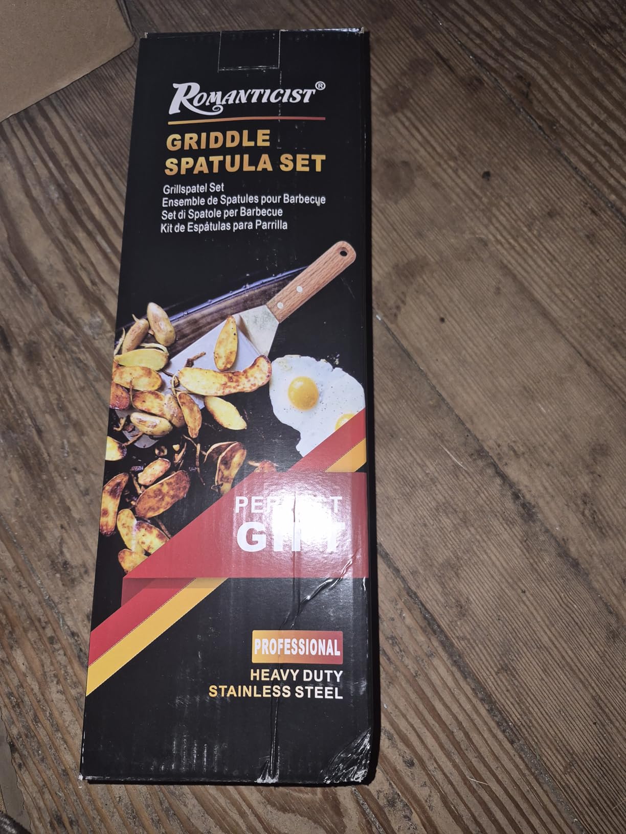 ROMANTICIST 8pcs Professional Griddle Accessories Kit - Heavy Duty Stainless Steel Grill Spatula Set for Grill Griddle Hibachi Flat Top Outdoor Cooking - Great Grill Gift on Birthday Wedding customer photo 1