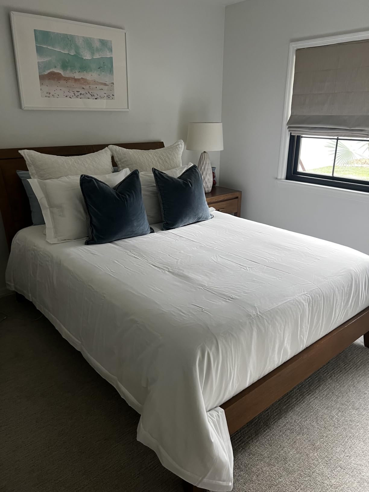 EASELAND Queen Size Down Alternative Comforter, White, 88x88 Inches customer photo 2
