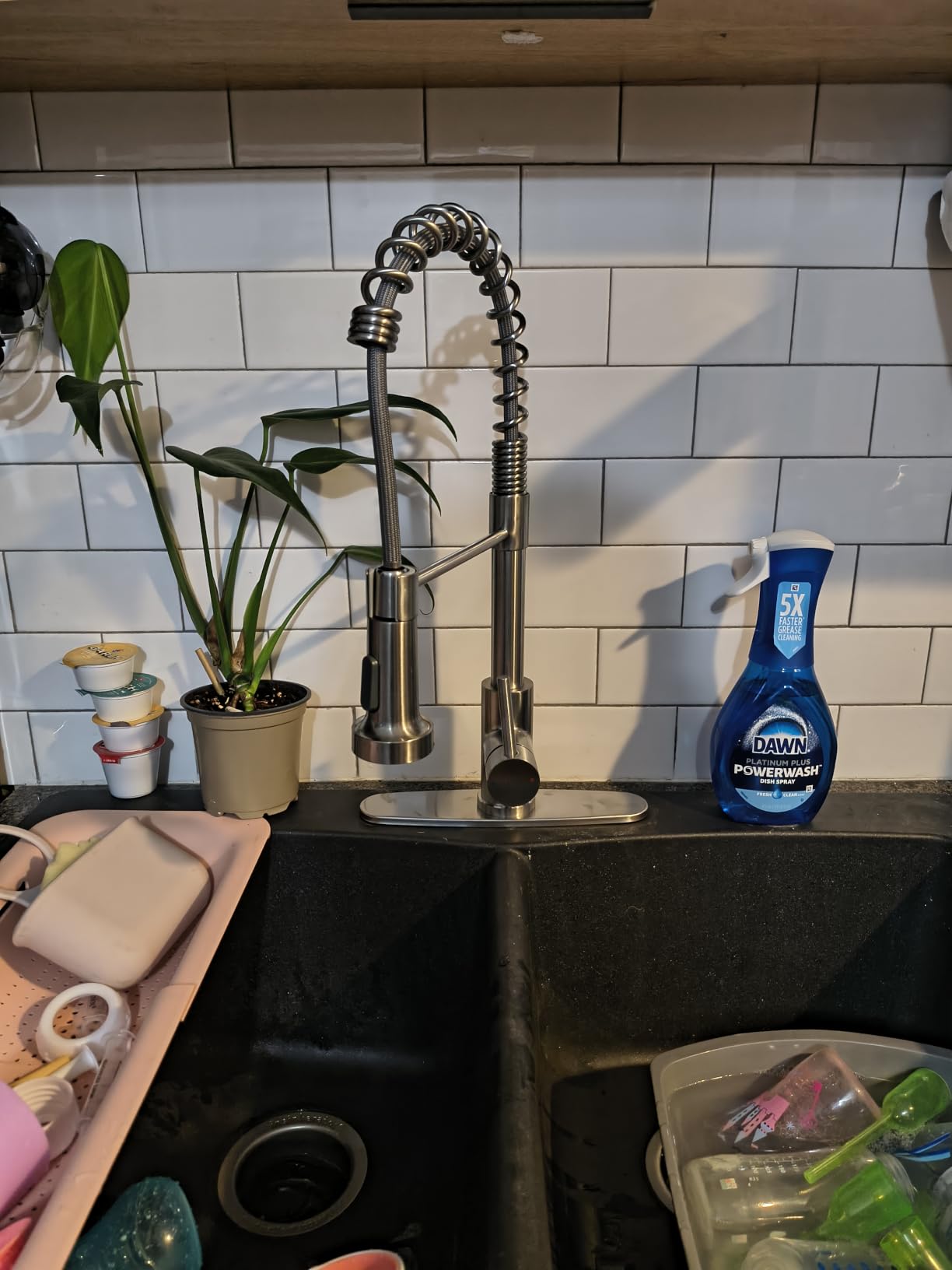 Kitchen Faucet with Pull Down Sprayer Brushed Nickel customer photo 2