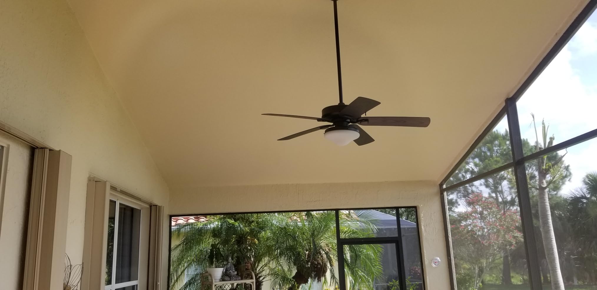 Honeywell Ceiling Fans Belmar 52 Inch Ceiling Fan With Light, Indoor/Outdoor Ceiling Fan with Pull Chain, LED Tri-Mount 5 Blade Design, ETL Damp Rated, Bronze (50512-01) customer photo 1