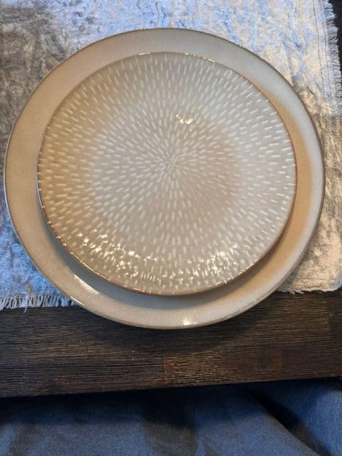 Gibson Elite Embossed Bone China 16-Piece Double Bowl Dinnerware Set, Service for 4 – White Elegant Plates and Bowls customer photo 2