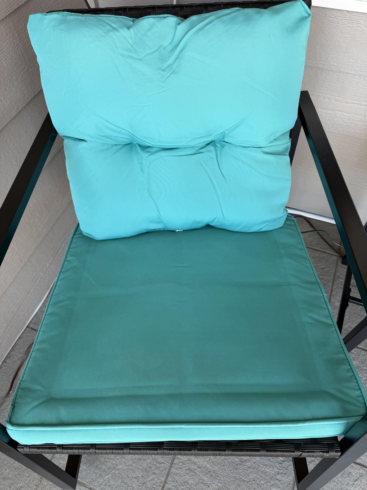 Devoko 3 Pieces Patio Furniture Set Wicker Outdoor Rocking Bistro Chair customer photo 2